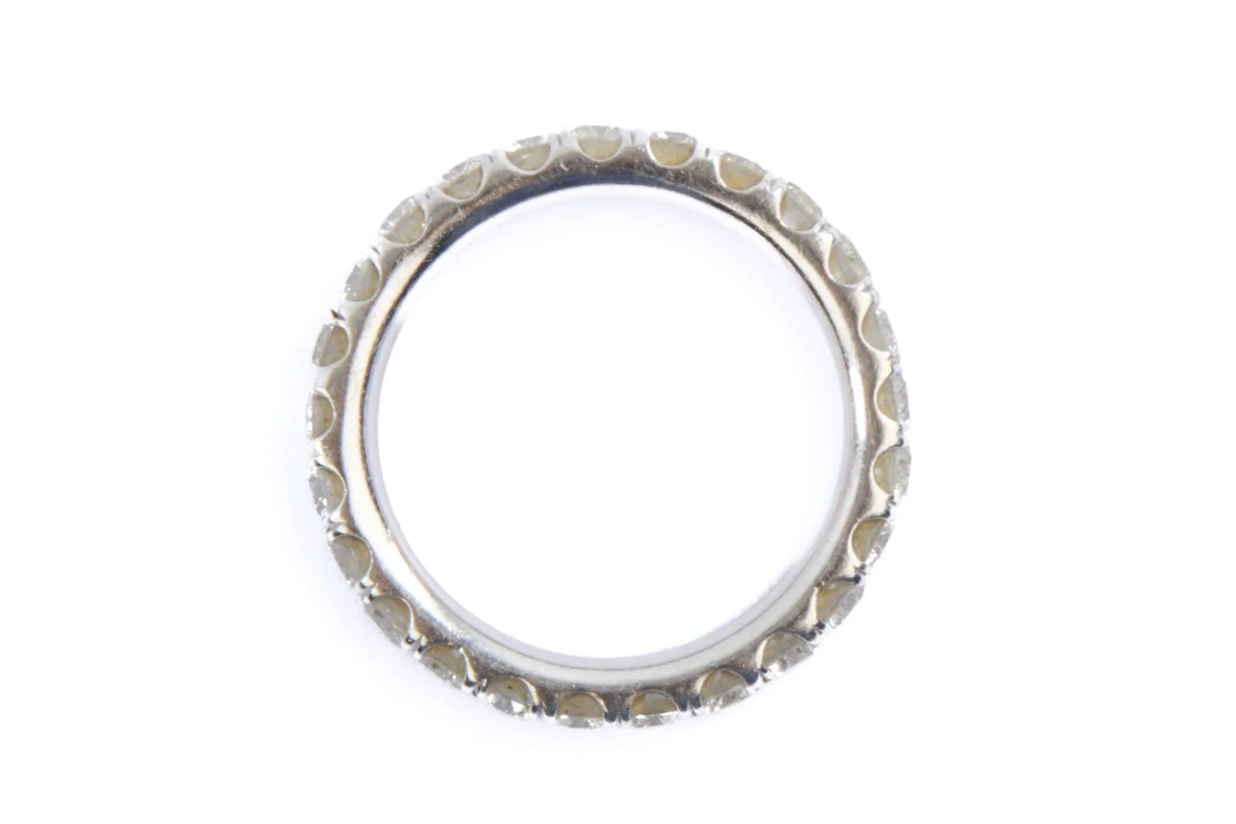 PLATINUM 1.25CTS DIAMOND ETERNITY RING SIZE J - Image 7