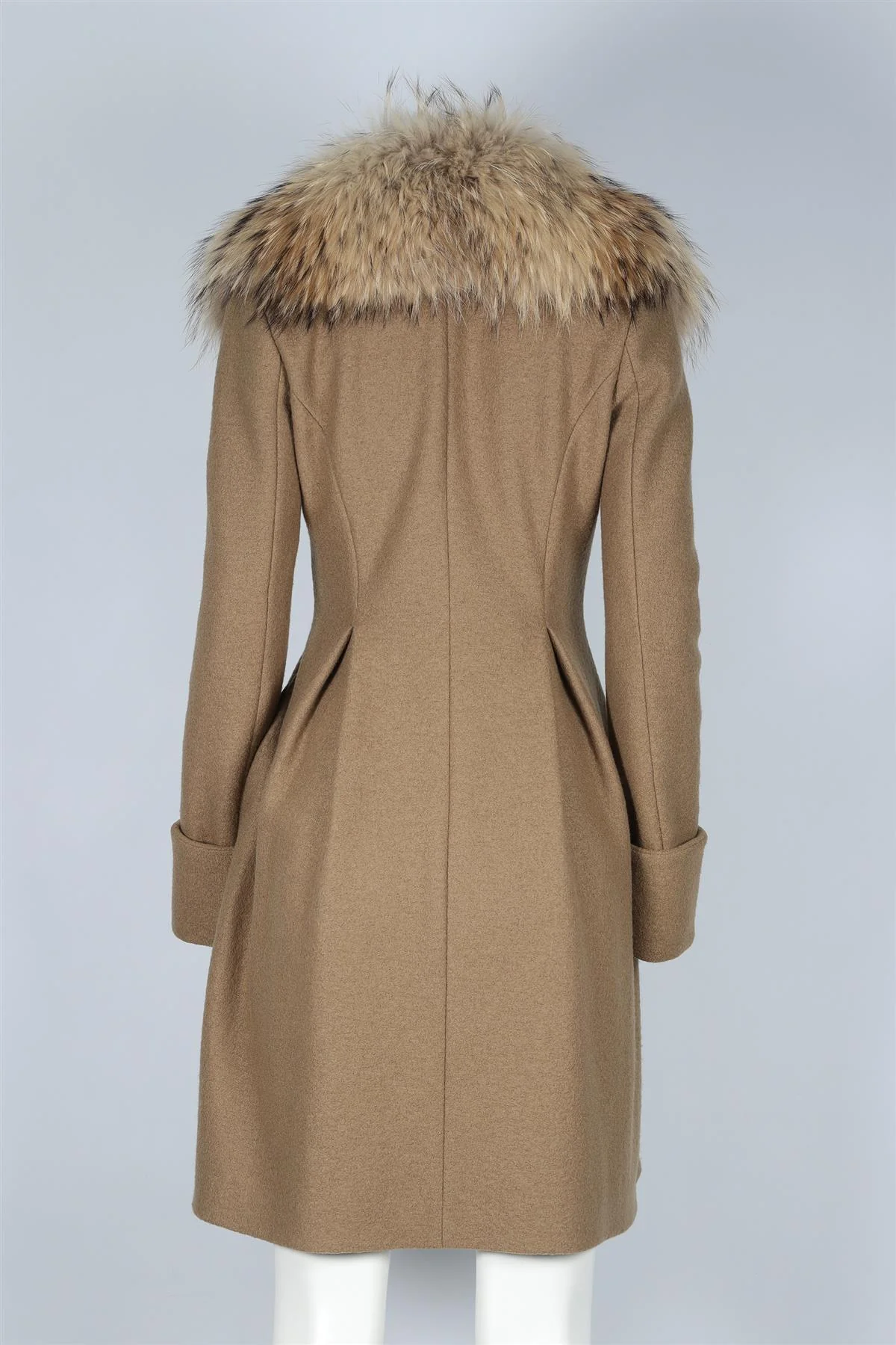 PLEIN SUD BROWN WOOL COAT FR 38 UK 10 - Image 4