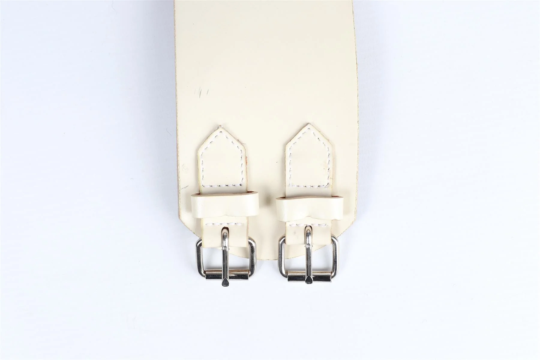 PLEIN SUD CREAM LEATHER WAIST BELT FR 38 UK 10 - Image 13