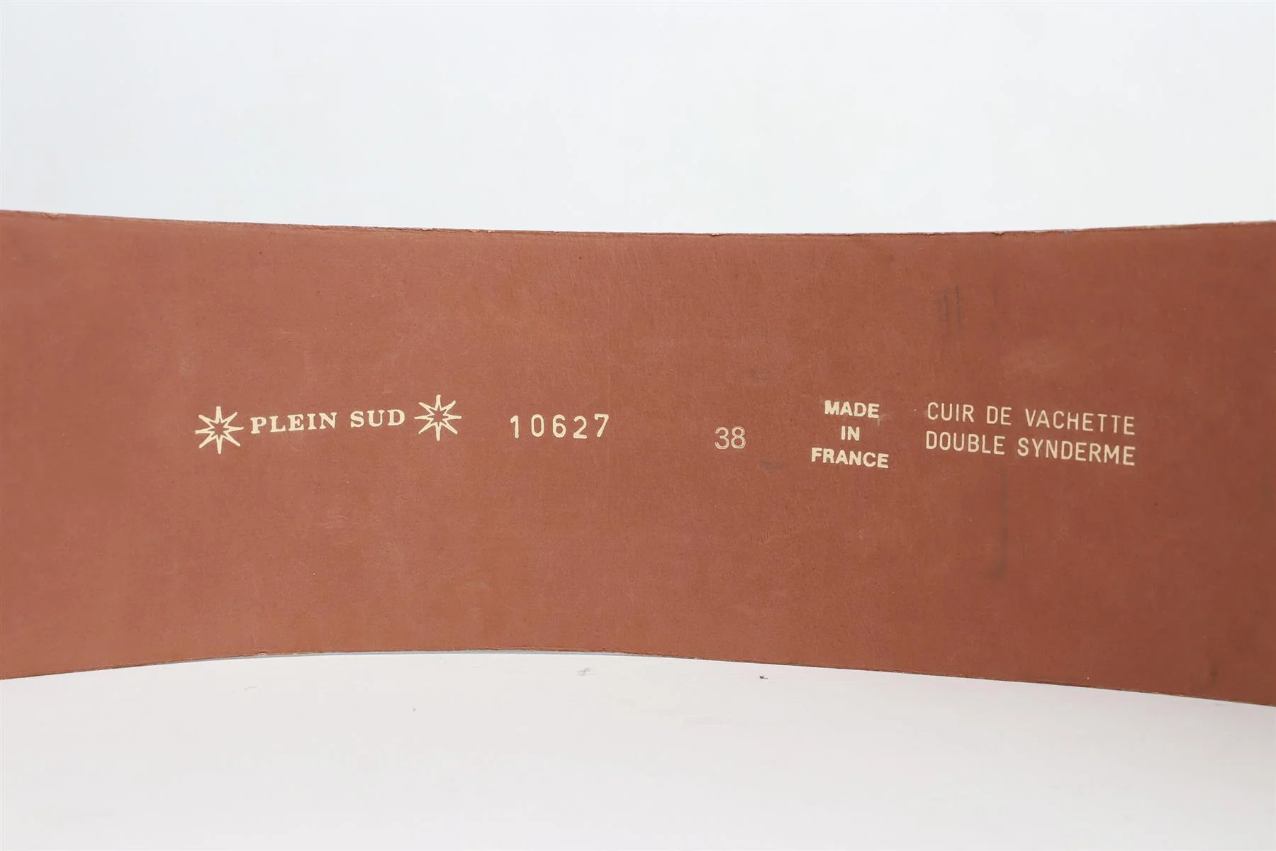 PLEIN SUD CREAM LEATHER WAIST BELT FR 38 UK 10 - Image 8