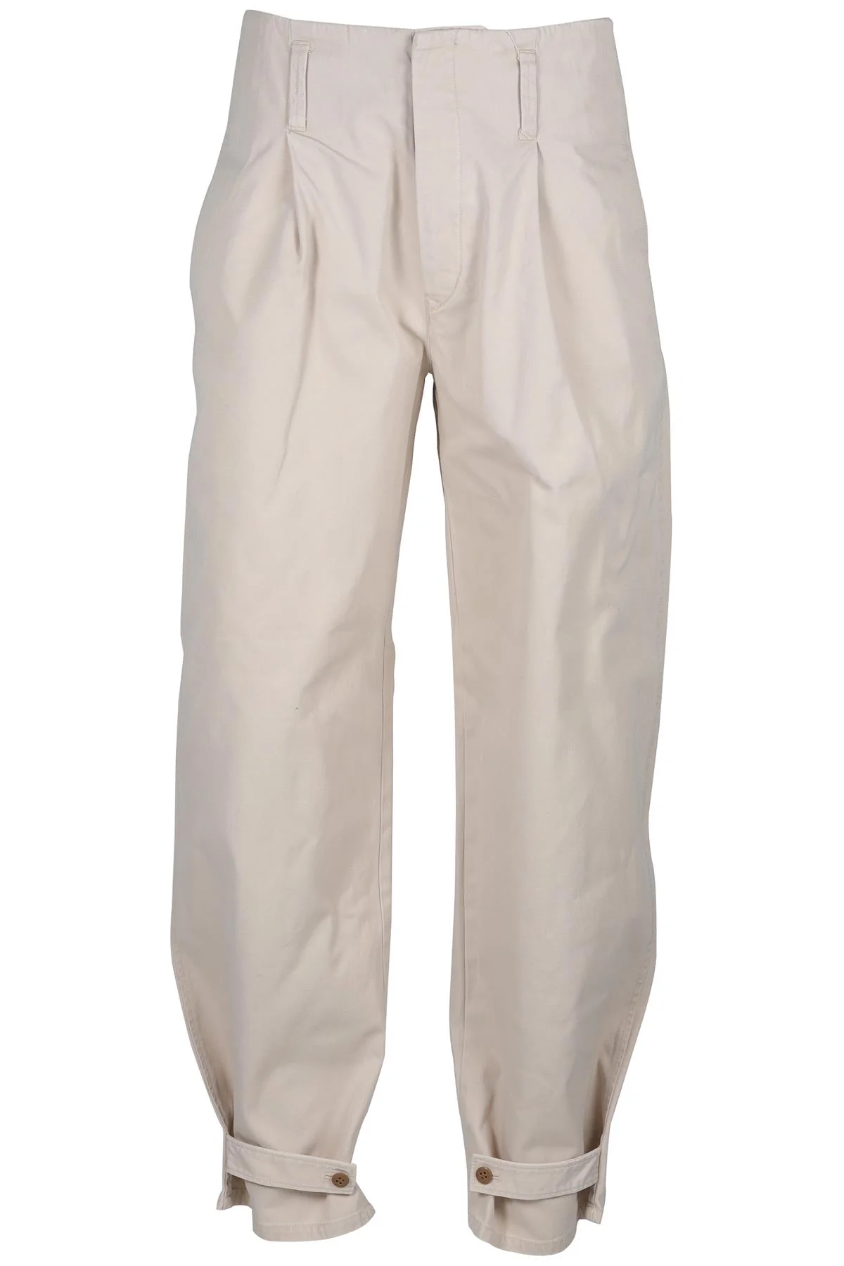 POLO RALPH LAUREN BEIGE COTTON TAPERED PANTS US 2 UK 6