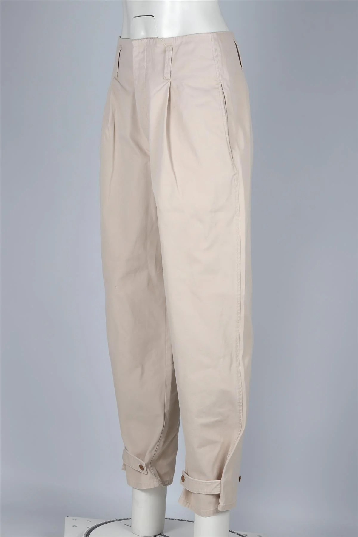 POLO RALPH LAUREN BEIGE COTTON TAPERED PANTS US 2 UK 6 - Image 3