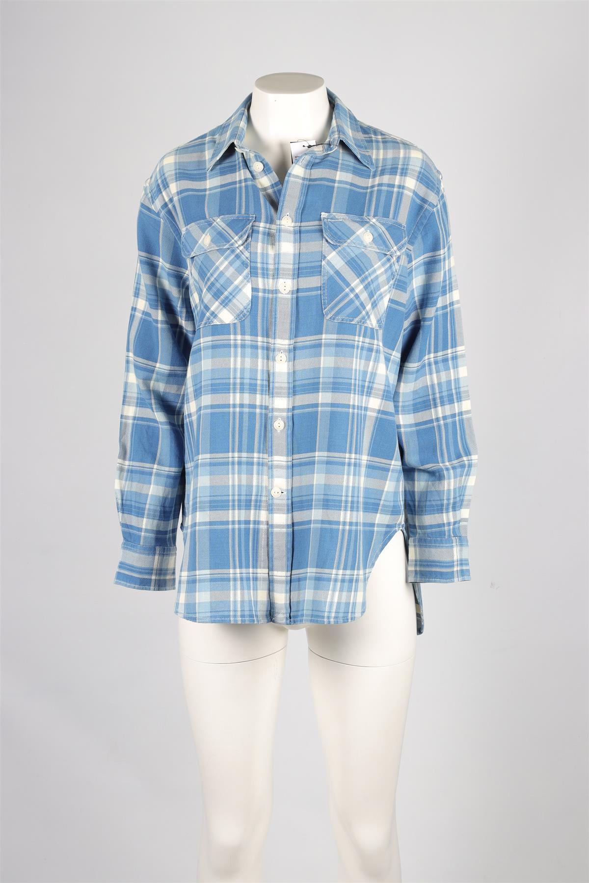 POLO RALPH LAUREN BLUE COTTON SHIRT SMALL - Image 2