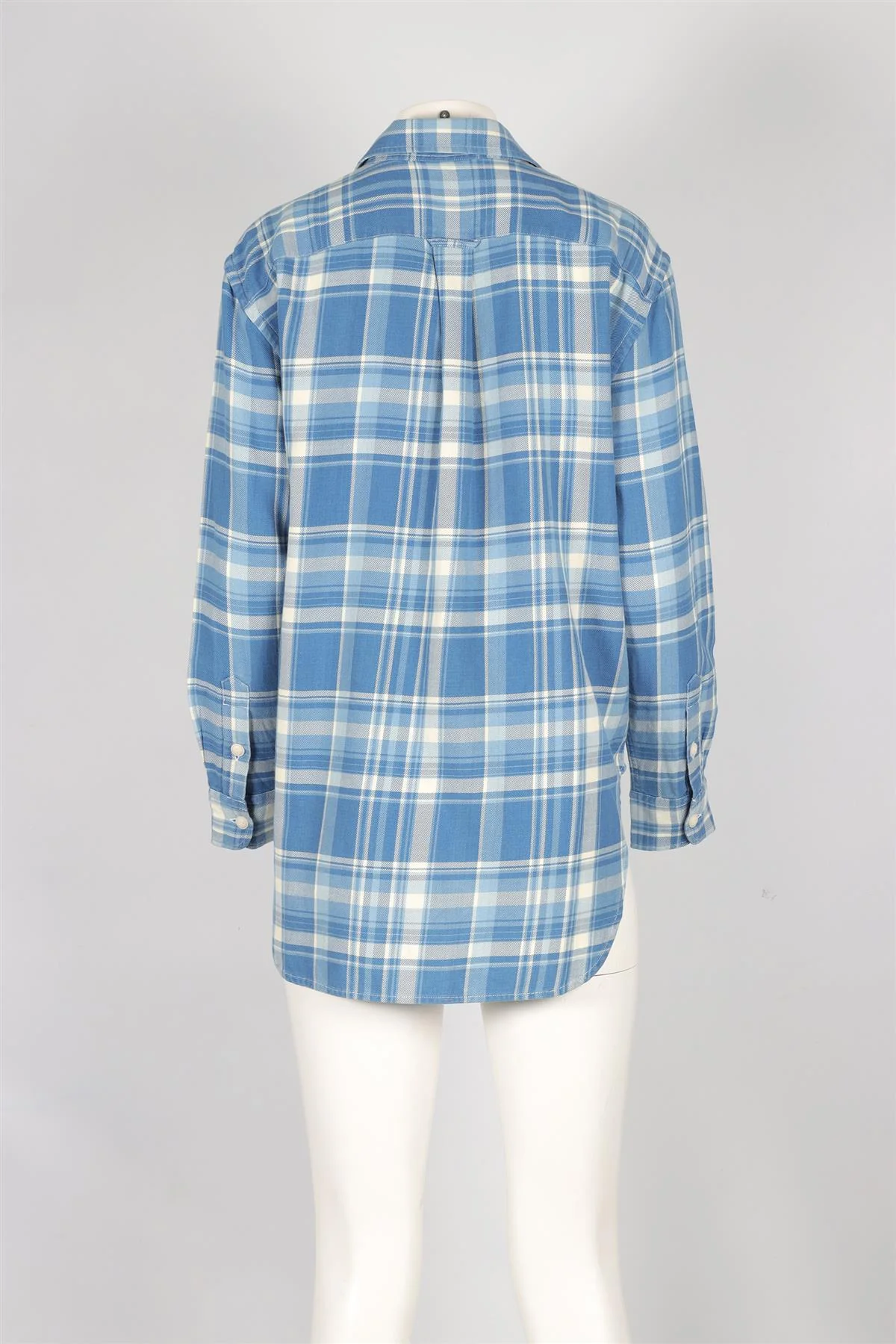 POLO RALPH LAUREN BLUE COTTON SHIRT SMALL - Image 4