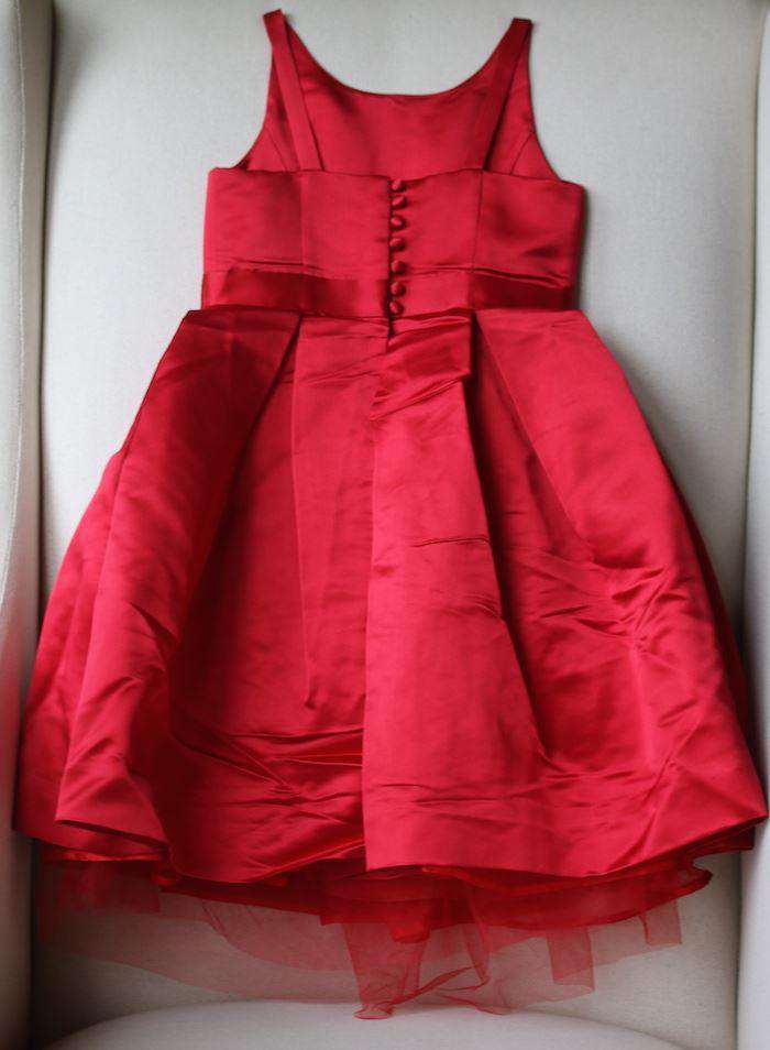 POLO RALPH LAUREN GIRLS RED SILK SATIN DRESS 4 YEARS - Image 4