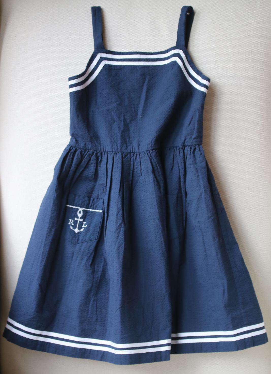 POLO RALPH LAUREN KIDS GIRLS COTTON DRESS 5 YEARS - Image 2