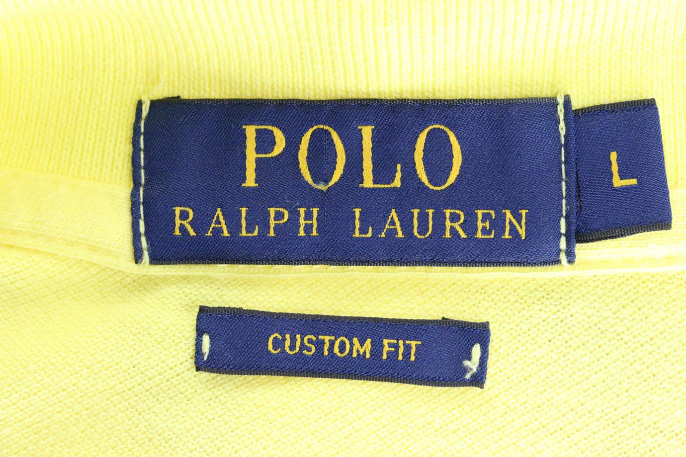 POLO RALPH LAUREN MEN'S CUSTOM FIT COTTON PIQUÉ POLO SHIRT LARGE - Image 4