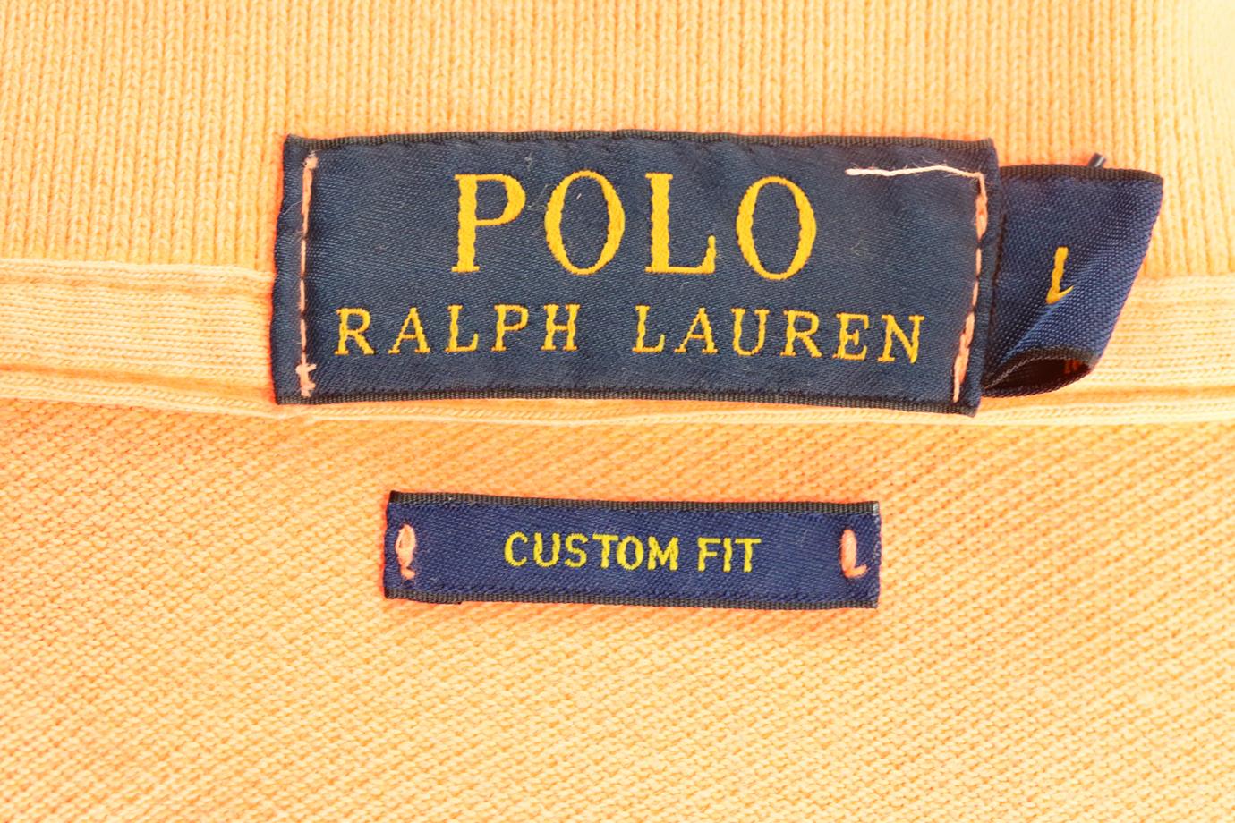 POLO RALPH LAUREN MEN'S CUSTOM FIT COTTON PIQUÉ POLO SHIRT LARGE - Image 4