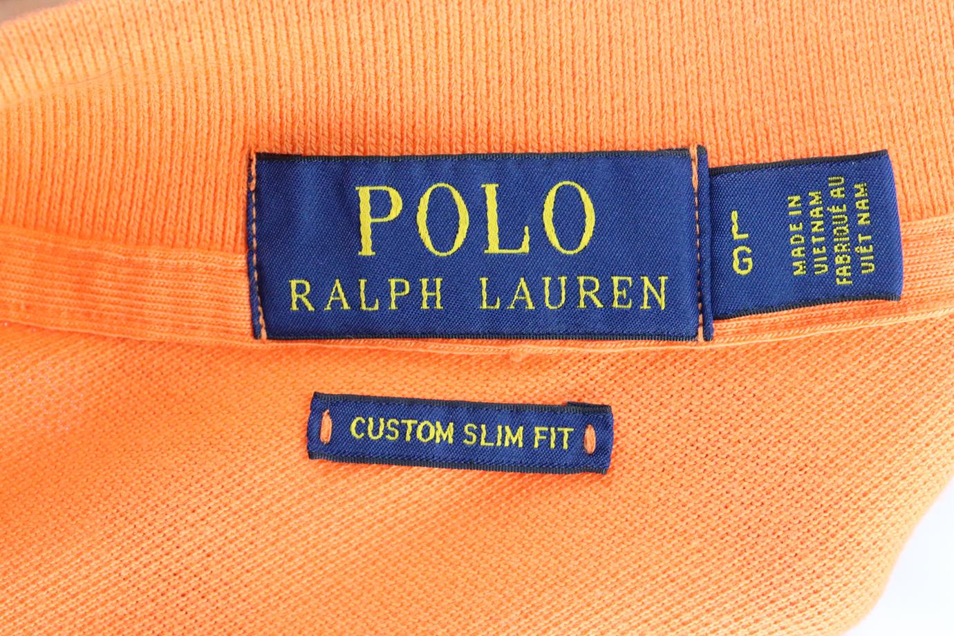 POLO RALPH LAUREN MEN'S CUSTOM SLIM FIT COTTON PIQUÉ POLO SHIRT LARGE - Image 4