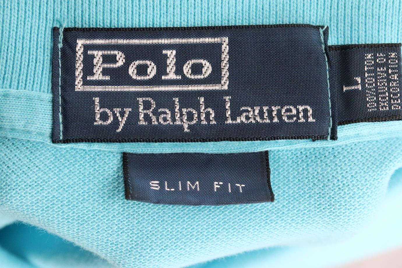 POLO RALPH LAUREN MEN'S SLIM FIT COTTON PIQUÉ POLO SHIRT LARGE - Image 4