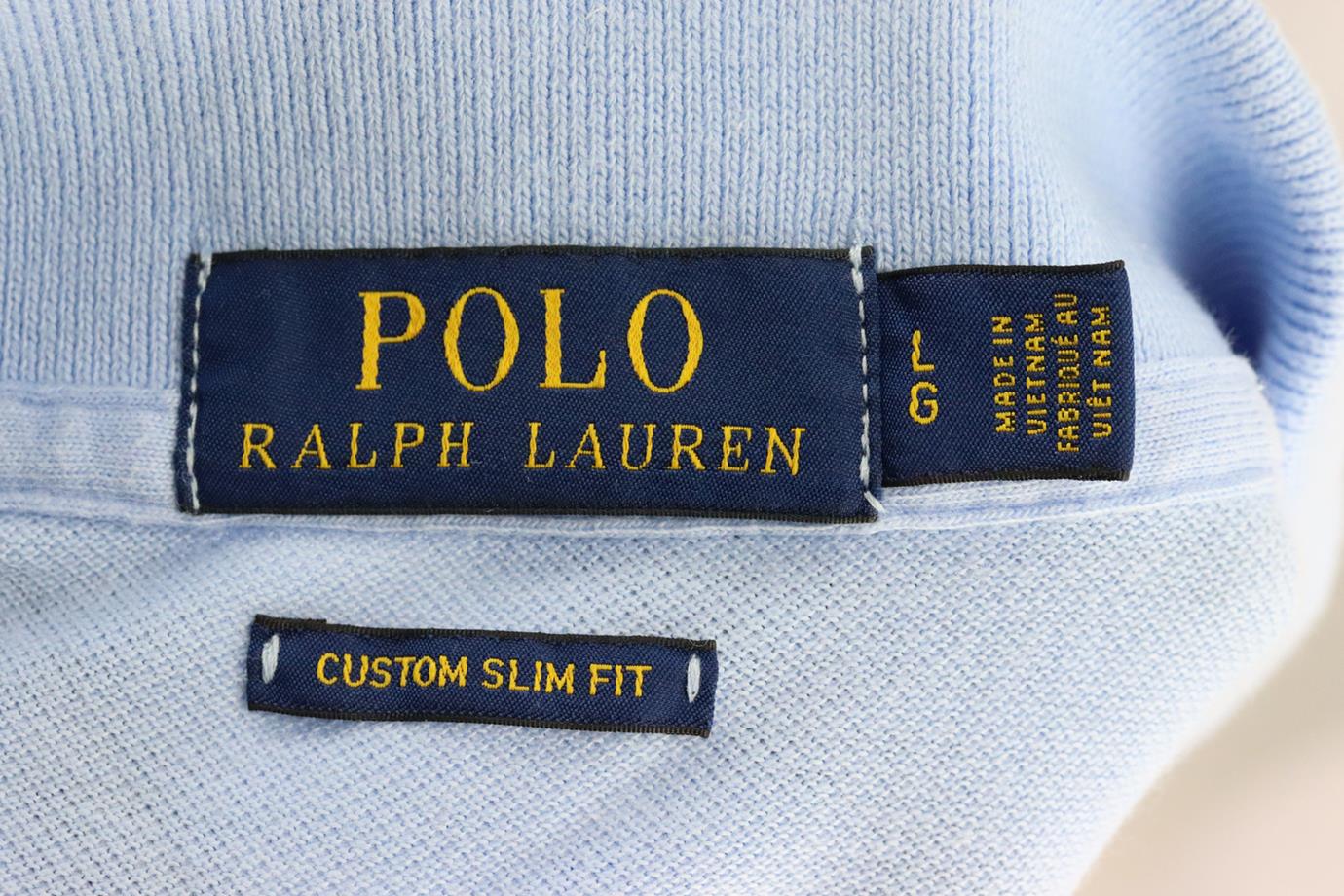 POLO RALPH LAUREN MEN'S SLIM FIT COTTON PIQUÉ POLO SHIRT LARGE - Image 4