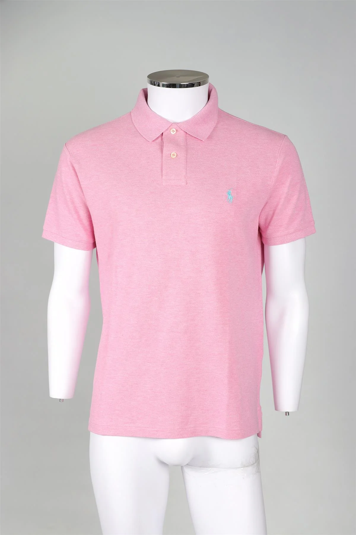 POLO RALPH LAUREN PINK MEN'S COTTON POLO SHIRT LARGE - Image 2