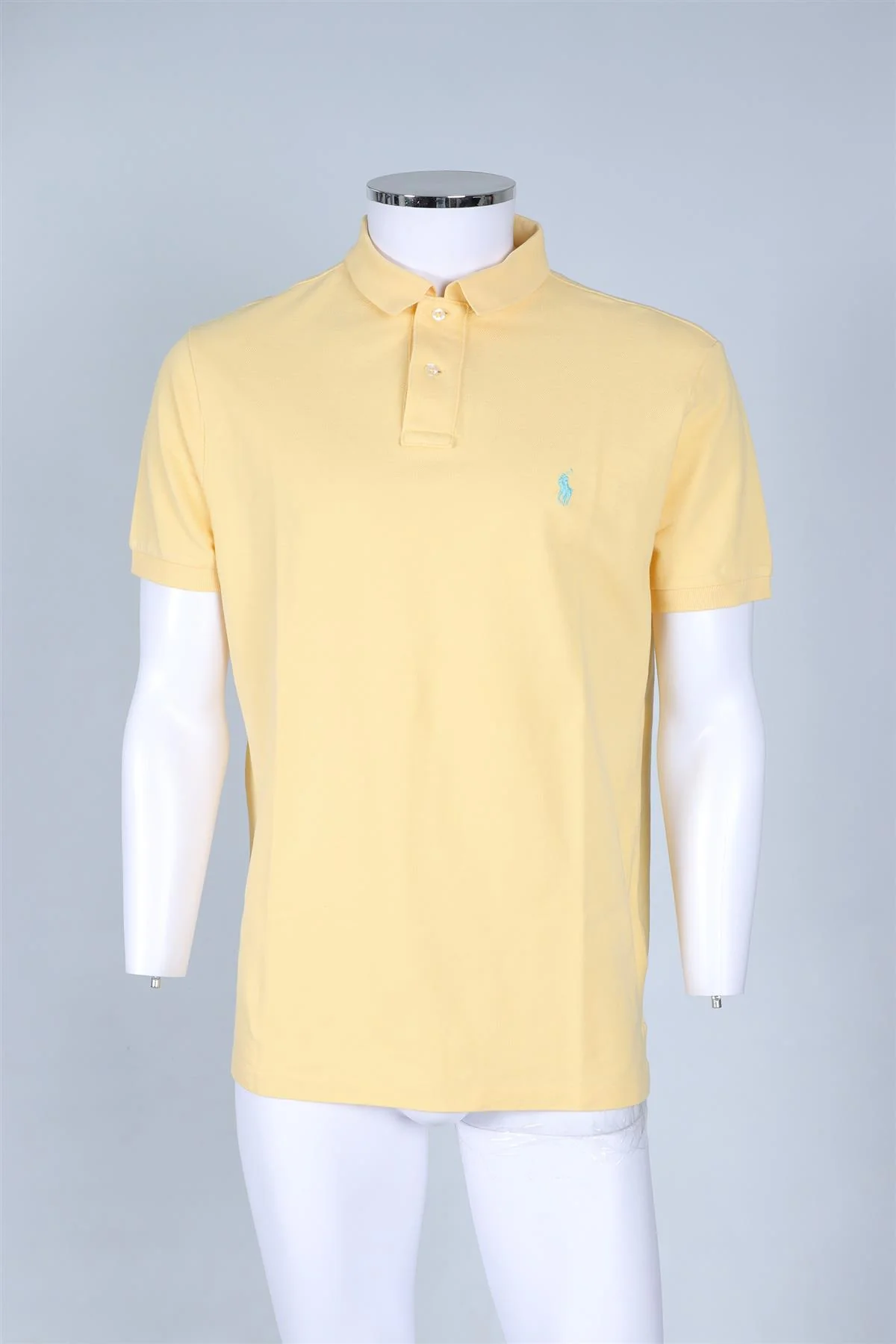 POLO RALPH LAUREN YELLOW MEN'S COTTON POLO SHIRT LARGE - Image 2