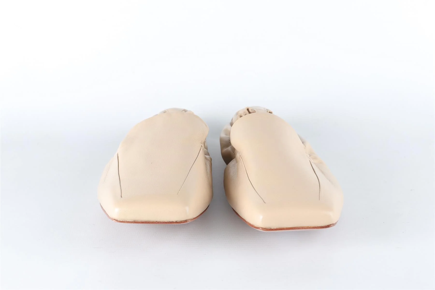 PORTE & PAIRE BEIGE LEATHER LOAFERS EU 38.5 UK 5.5 US 8.5 - Image 3