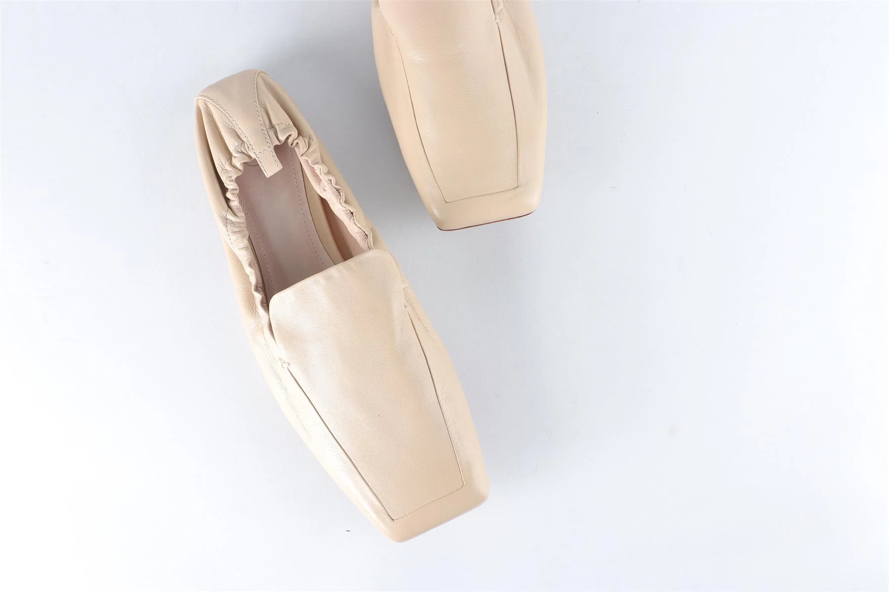 PORTE & PAIRE BEIGE LEATHER LOAFERS EU 38.5 UK 5.5 US 8.5 - Image 4