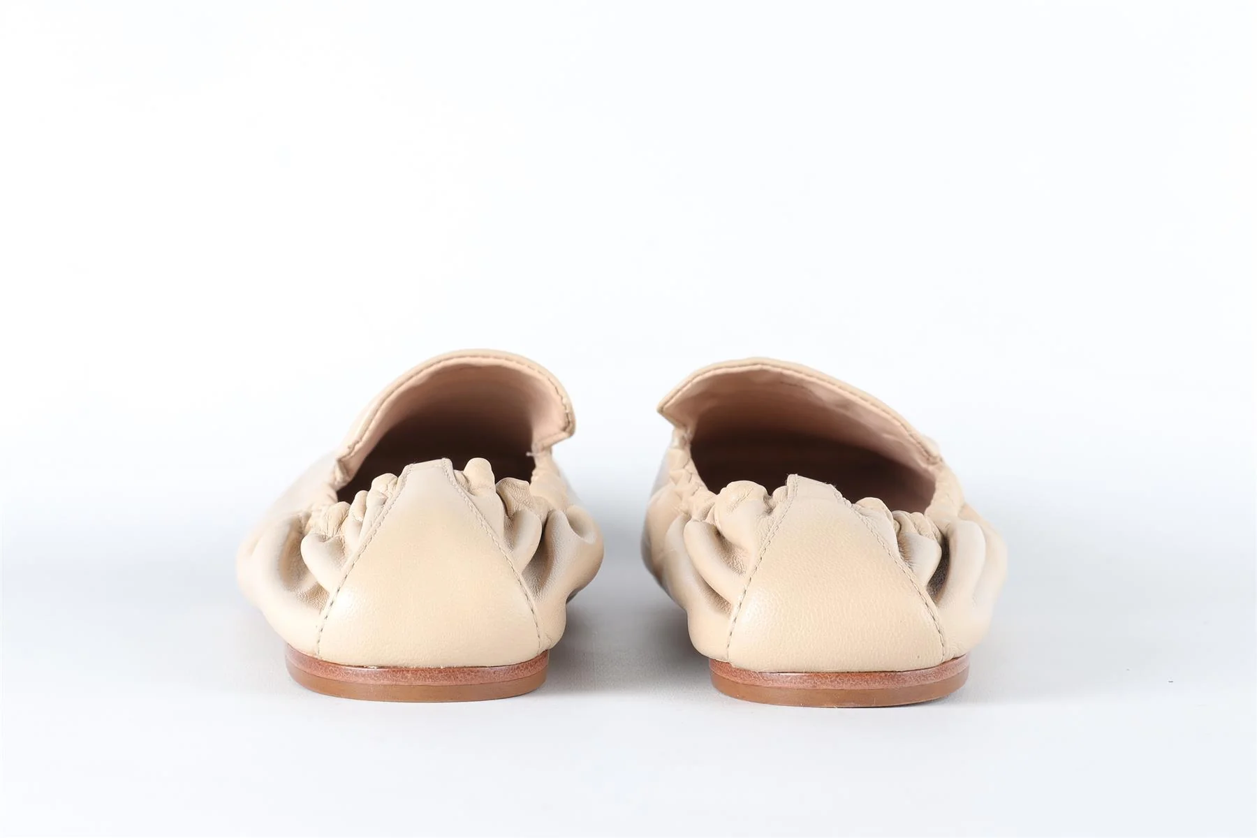 PORTE & PAIRE BEIGE LEATHER LOAFERS EU 38.5 UK 5.5 US 8.5 - Image 5