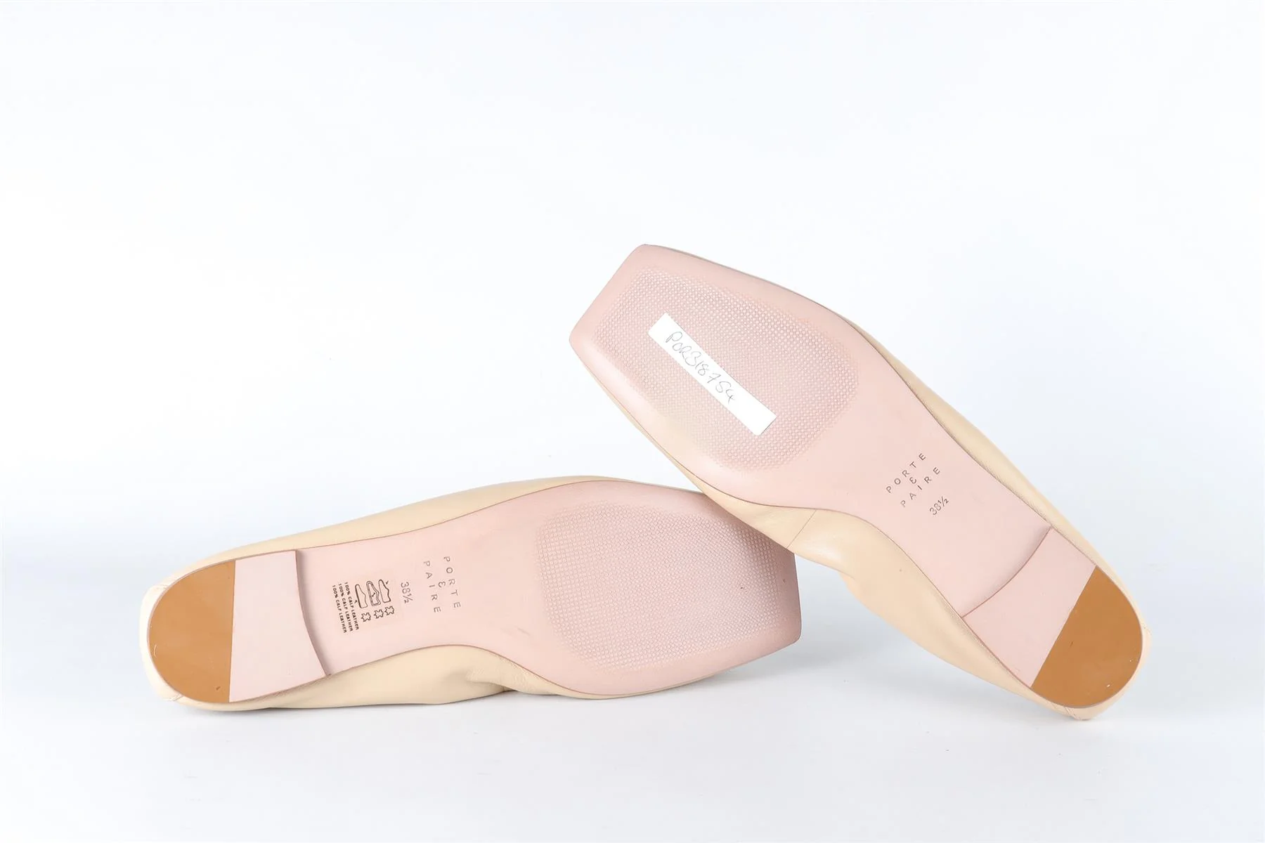 PORTE & PAIRE BEIGE LEATHER LOAFERS EU 38.5 UK 5.5 US 8.5 - Image 6