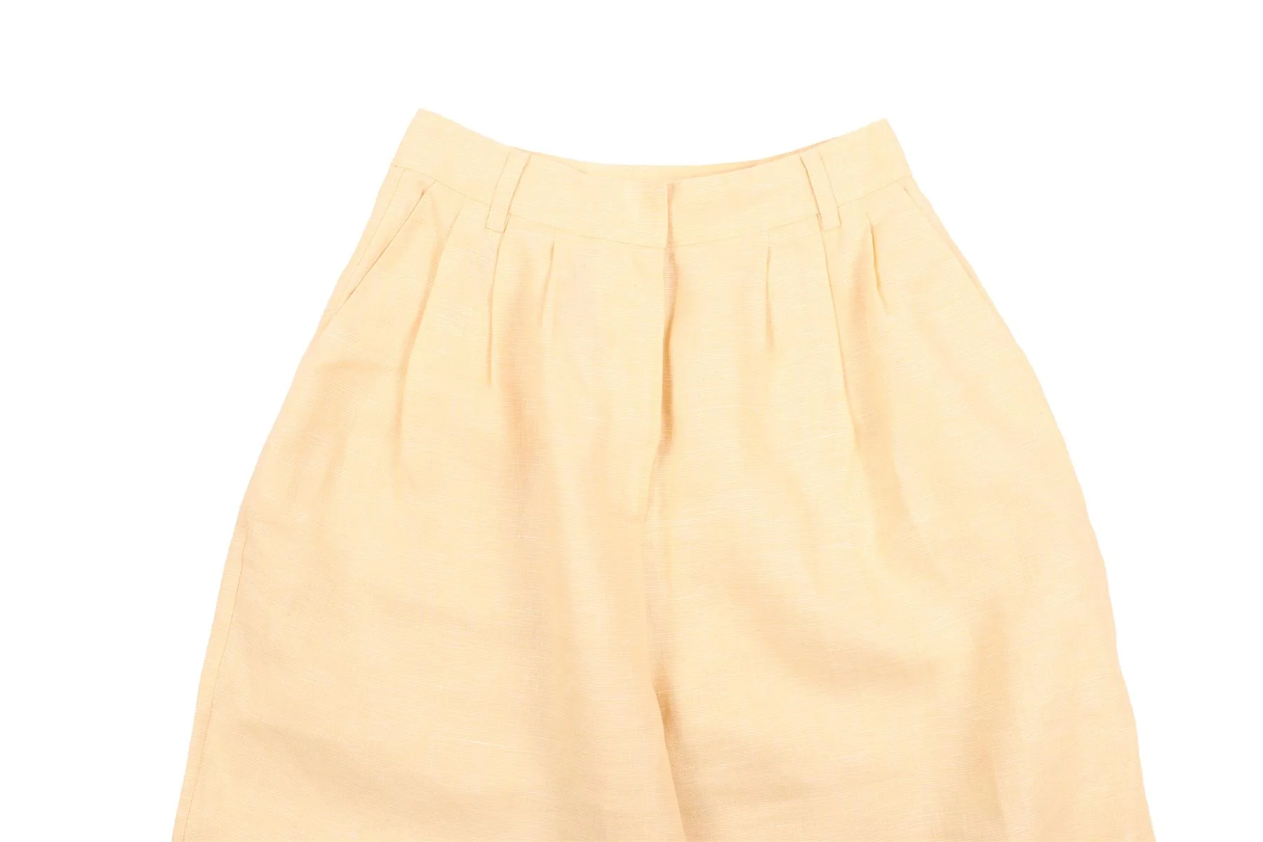 POSSE YELLOW LINEN BARREL LEG PANTS XSMALL - Image 3