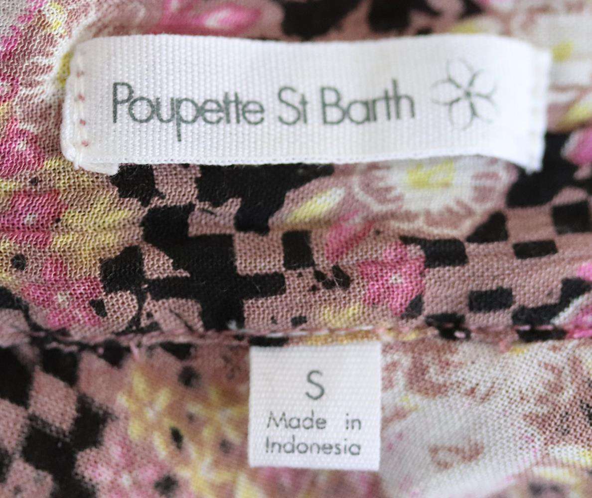 POUPETTE ST BARTH AMORA PRINTED CREPE PLAYSUIT SMALL - Image 4