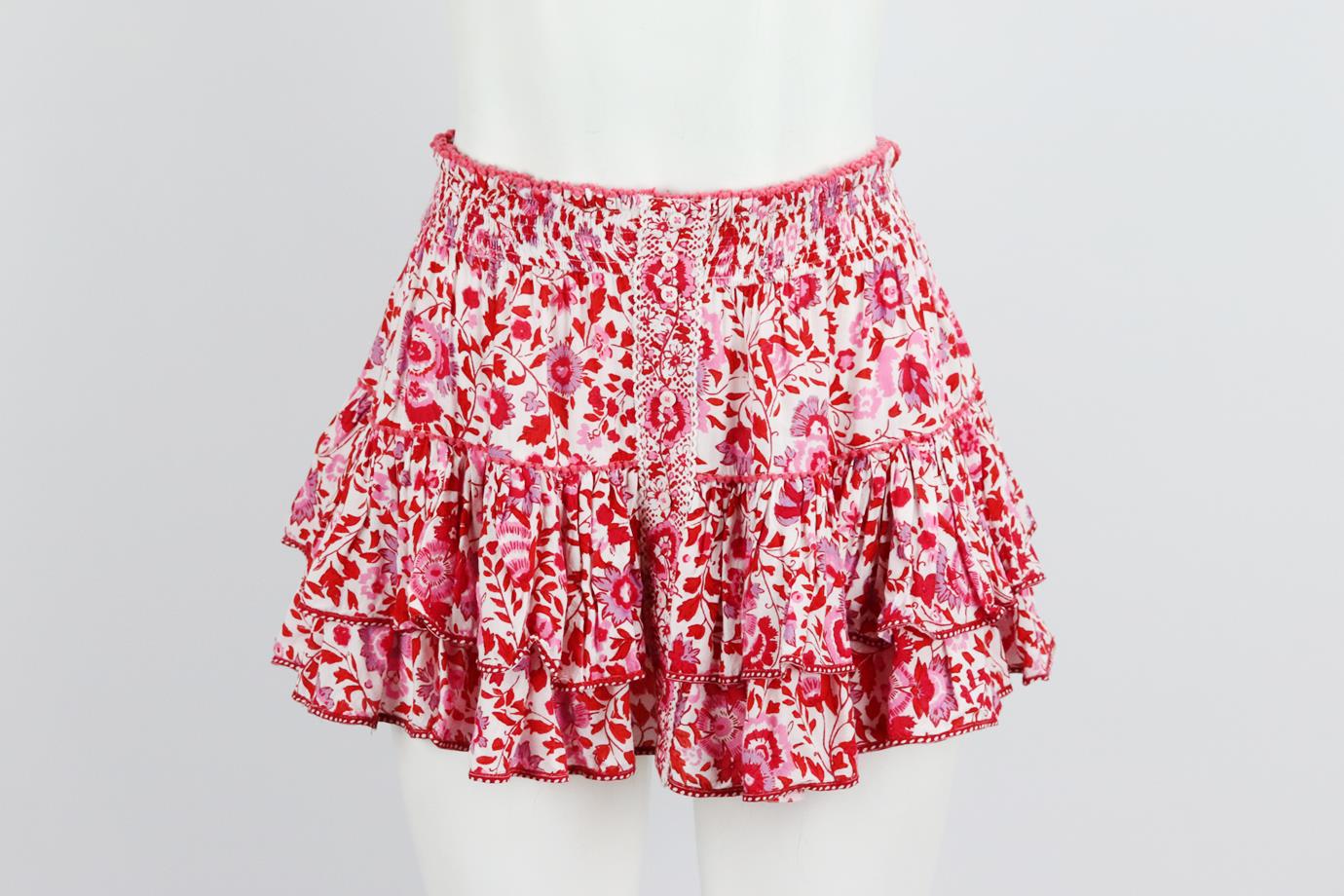 POUPETTE ST BARTH FLORAL PRINT VOILE MINI SKIRT SMALL/MEDUIM - Image 2