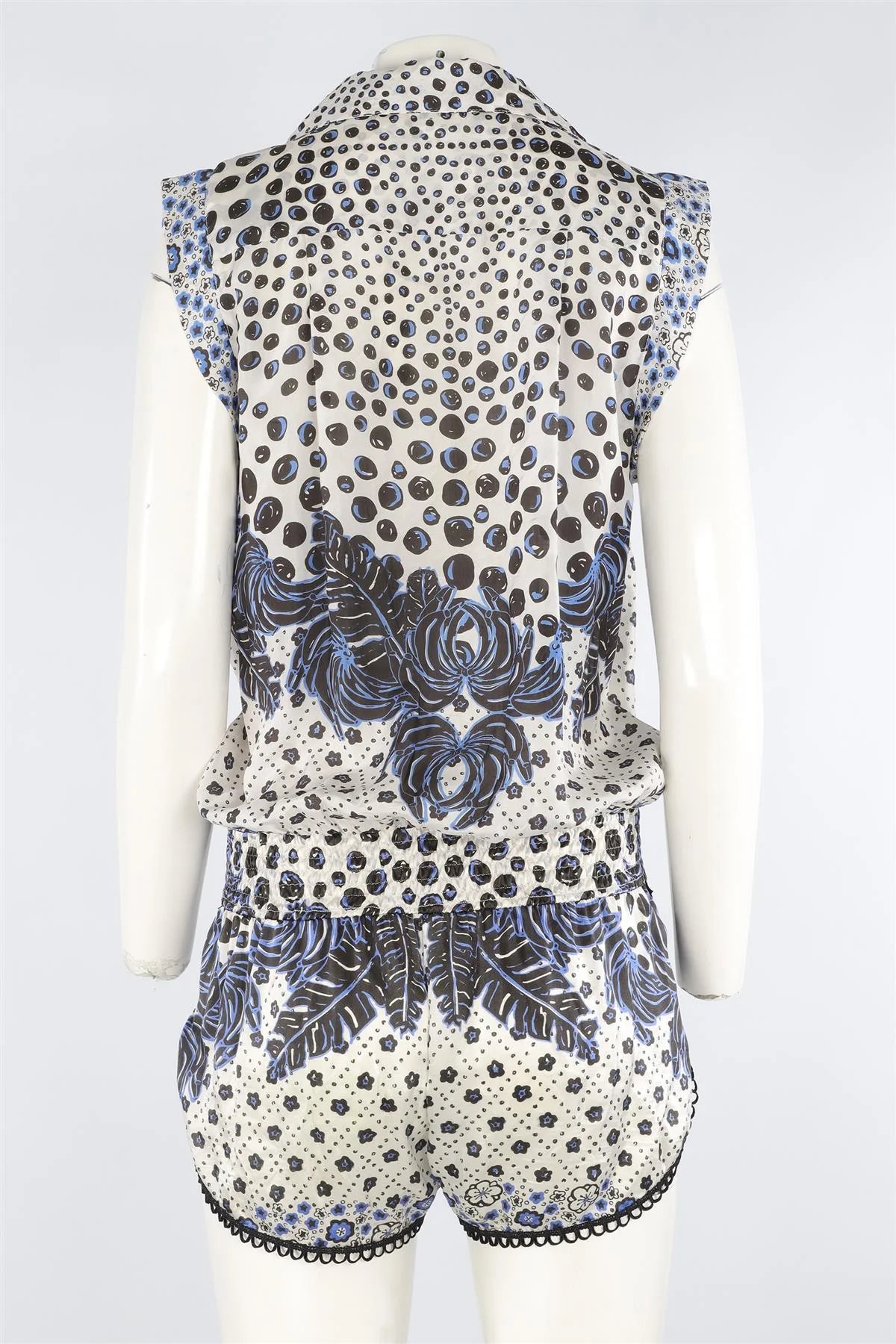 POUPETTE ST BARTH MULTI SILK PLAYSUIT MEDIUM - Image 4
