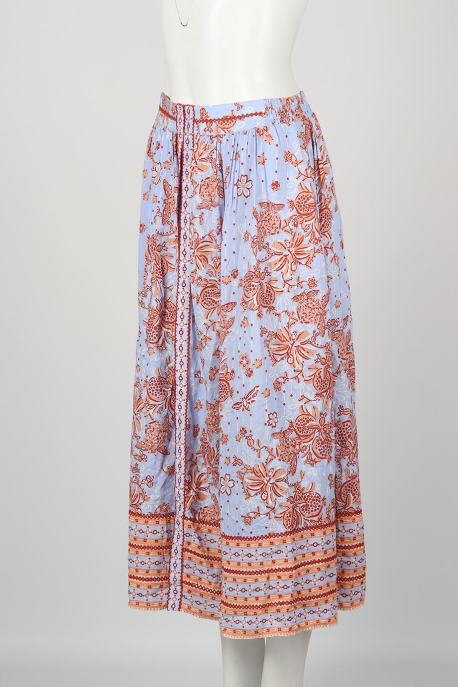 POUPETTE ST BARTH PRINTED VOILE MIDI SKIRT MEDIUM - Image 3