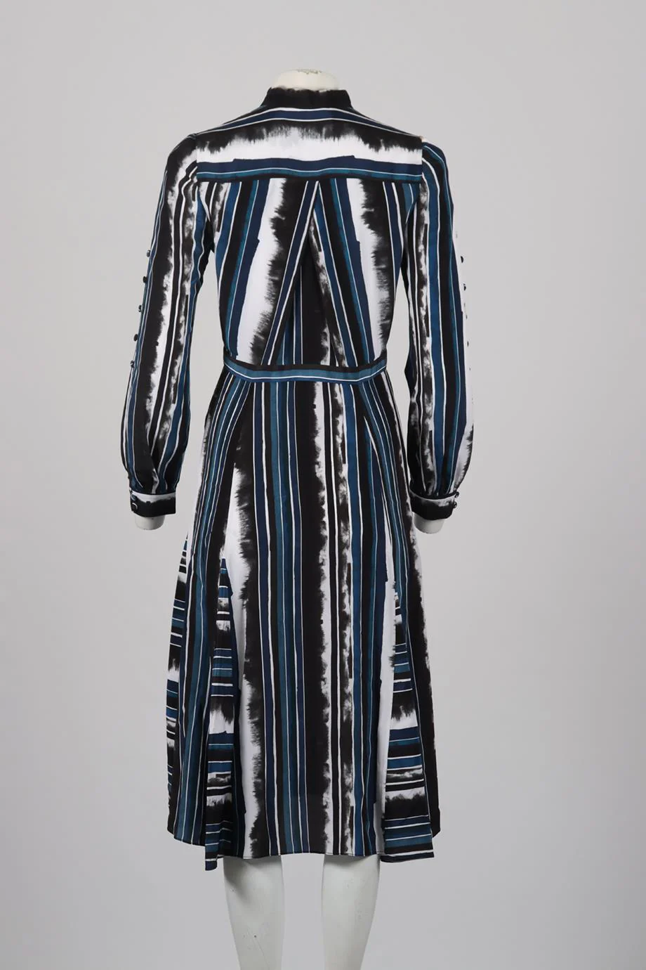 PRABAL GURUNG PRINTED SILK MIDI DRESS US 4 UK 8 - Image 4