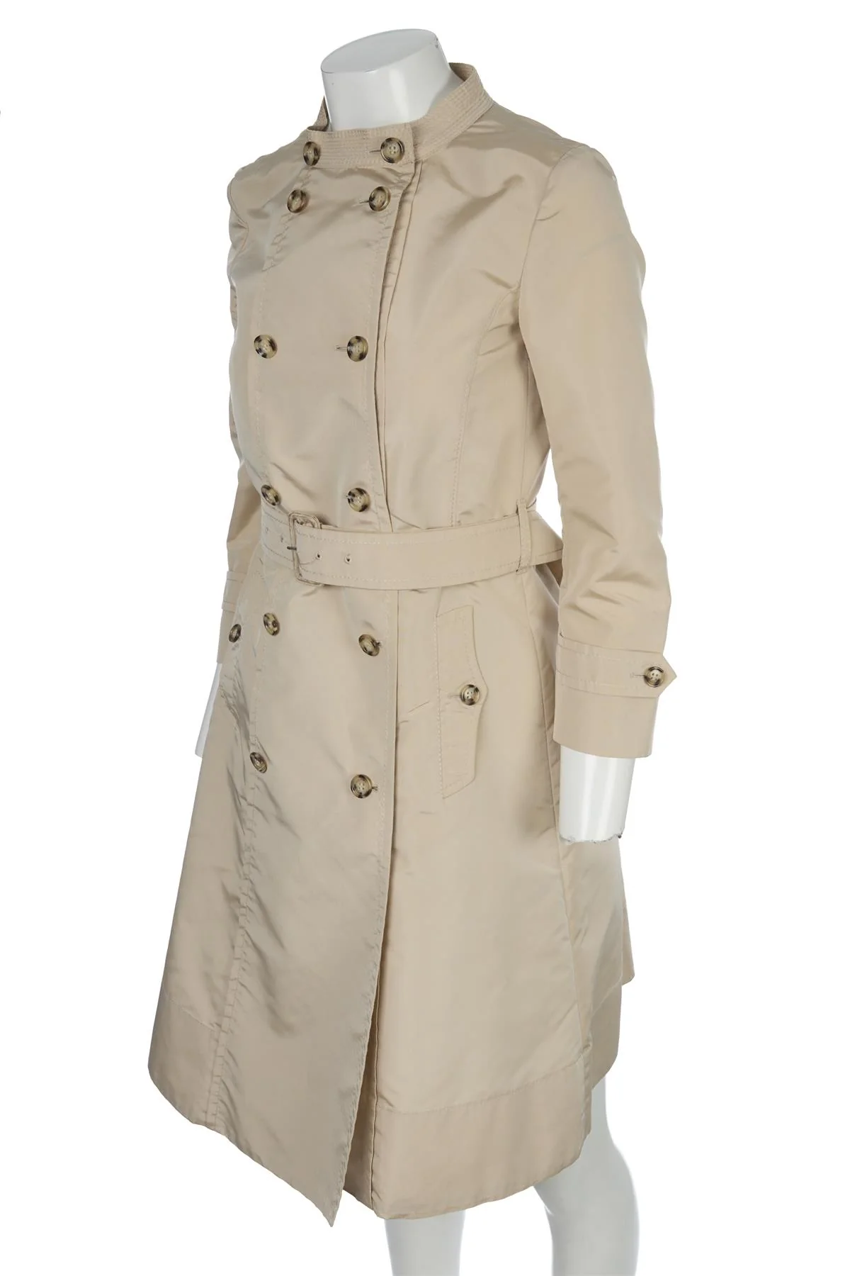 PRADA BEIGE SHELL TRENCH COAT IT 40 UK 8 - Image 3