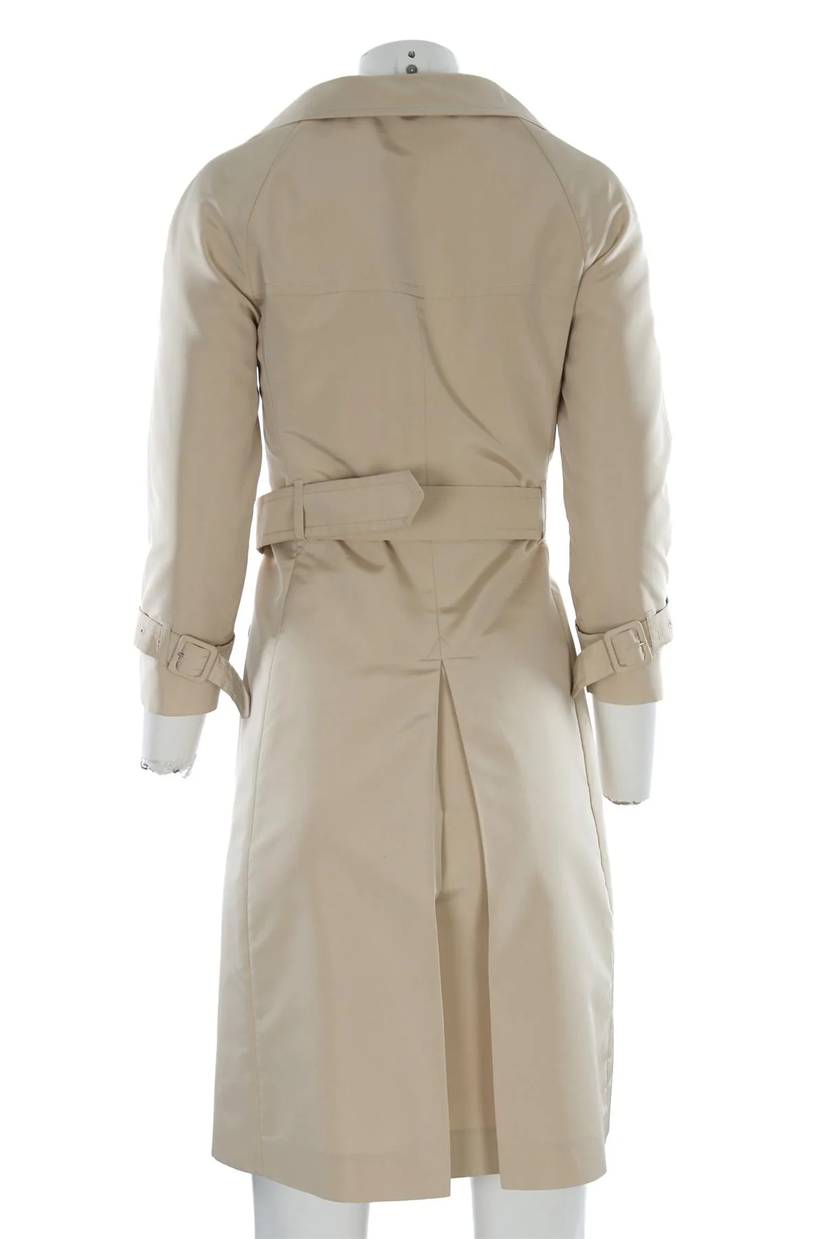 PRADA BEIGE SILK TRENCH COAT IT 38 UK 6 - Image 4
