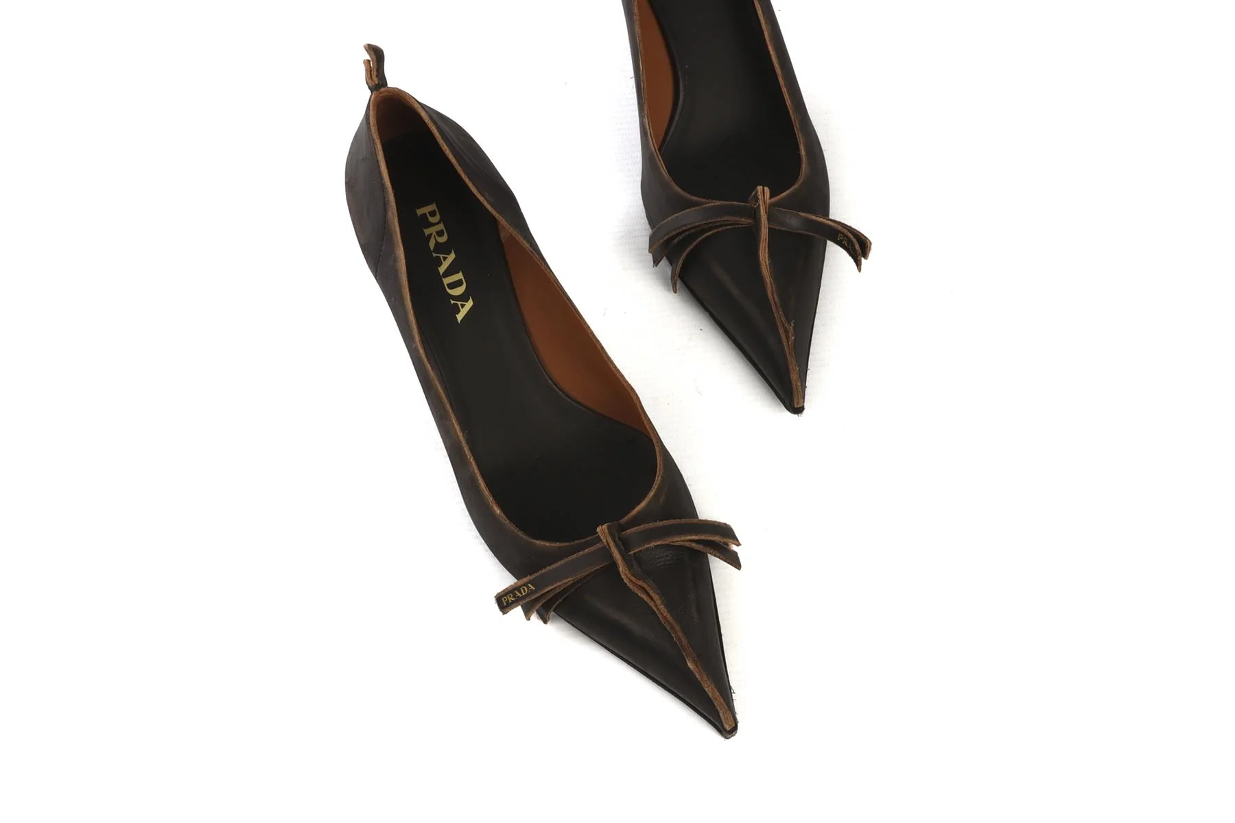 PRADA BLACK 2025 LEATHER PUMPS EU 39 UK 6 US 9 - Image 4