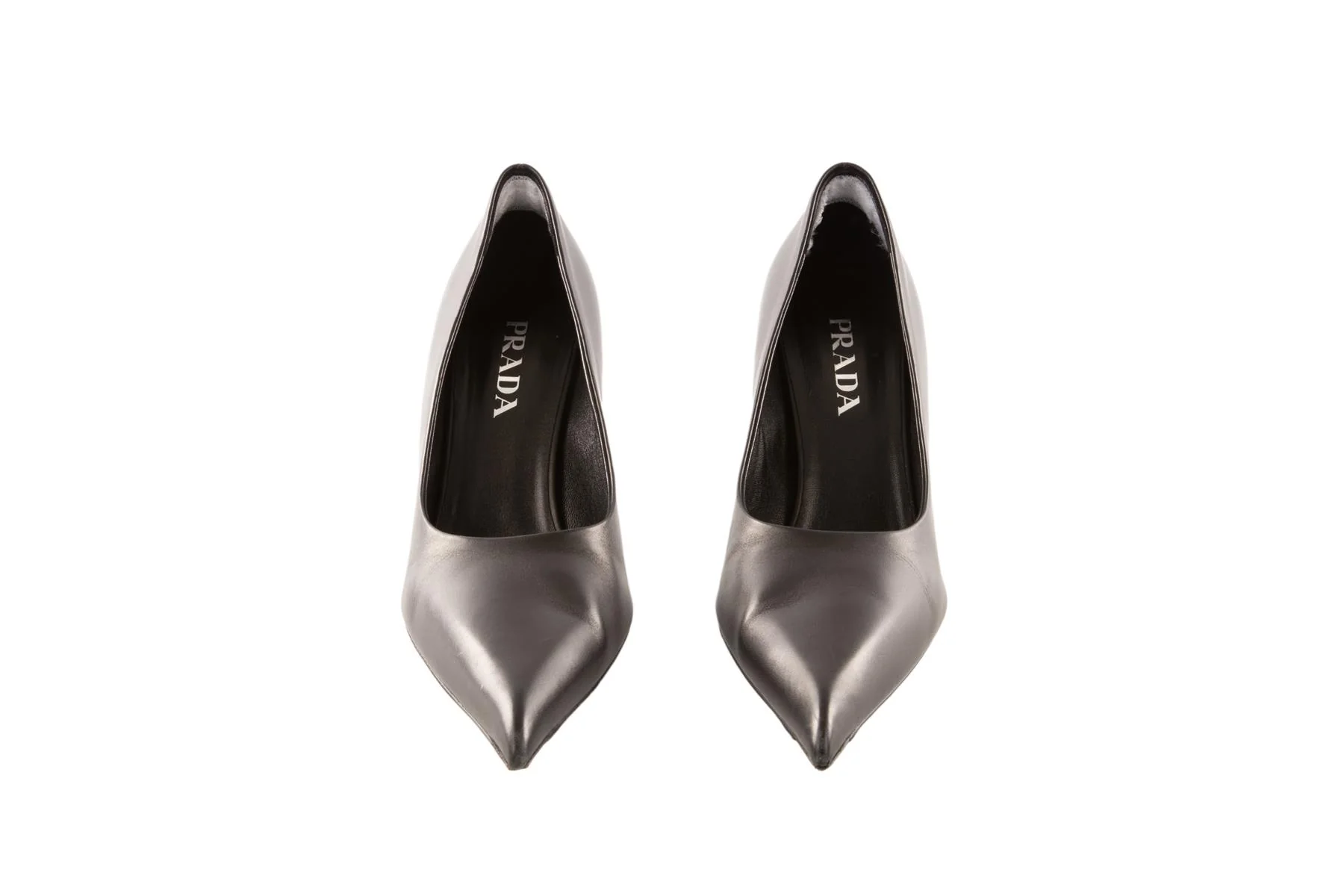 PRADA BLACK LEATHER PUMPS EU 39 - Image 3