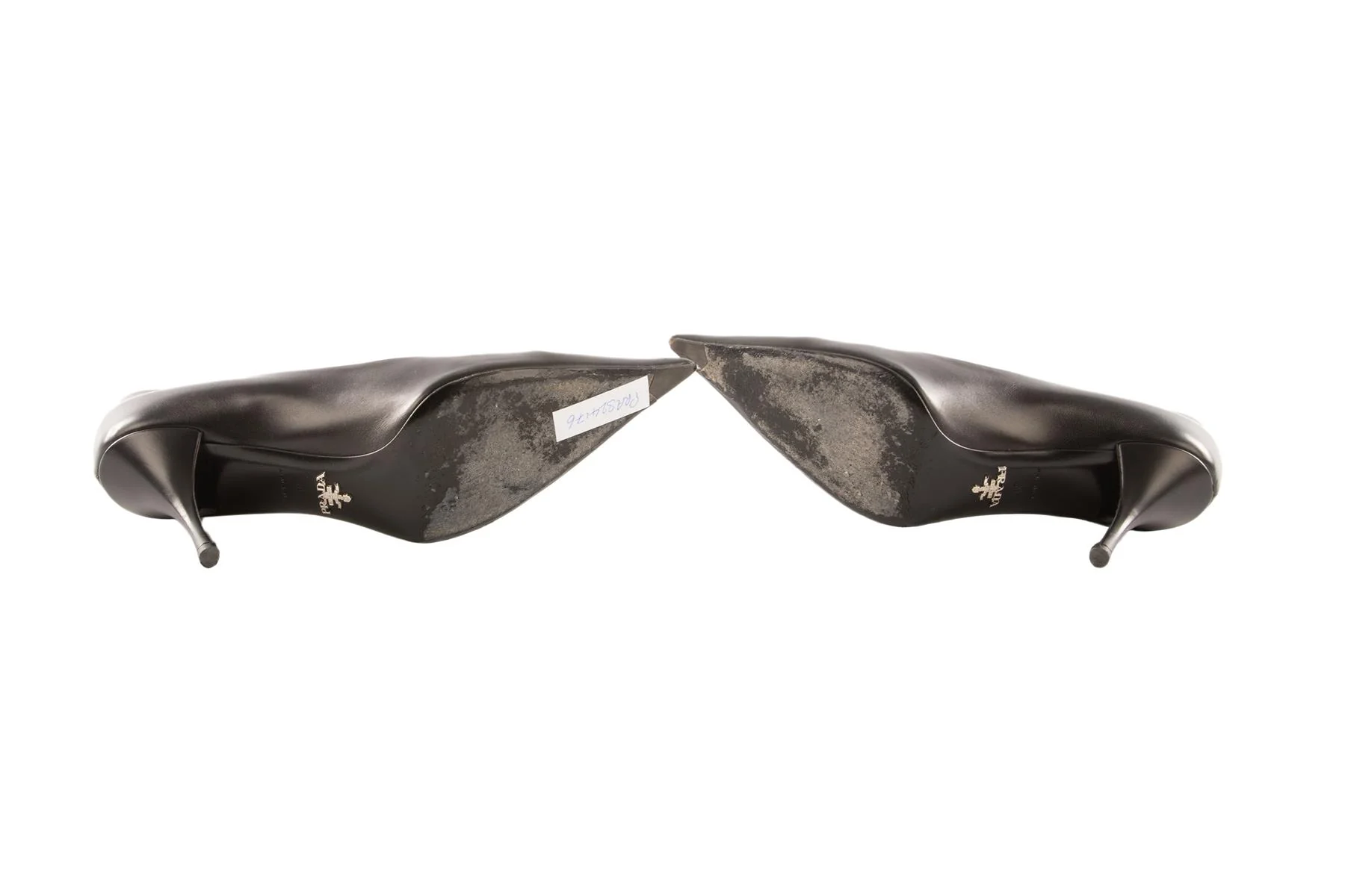PRADA BLACK LEATHER PUMPS EU 39 - Image 6