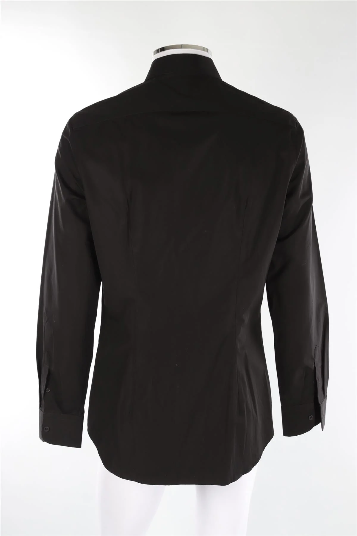 PRADA BLACK MEN'S COTTON SHIRT IT 42 UK 32 - Image 4