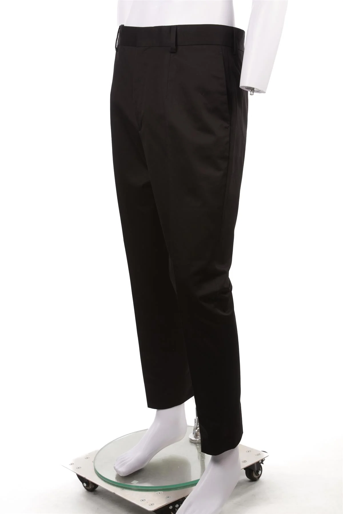 PRADA BLACK MEN'S COTTON STRAIGHT LEG PANTS IT 48 UK 32 - Image 3