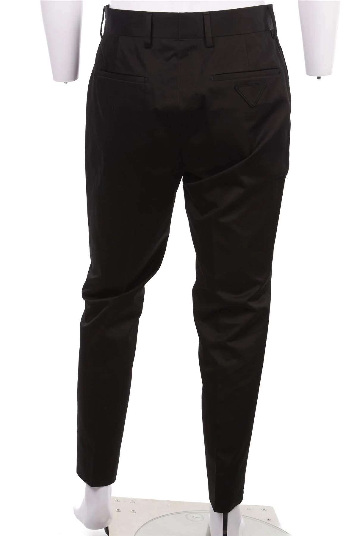 PRADA BLACK MEN'S COTTON STRAIGHT LEG PANTS IT 48 UK 32 - Image 4