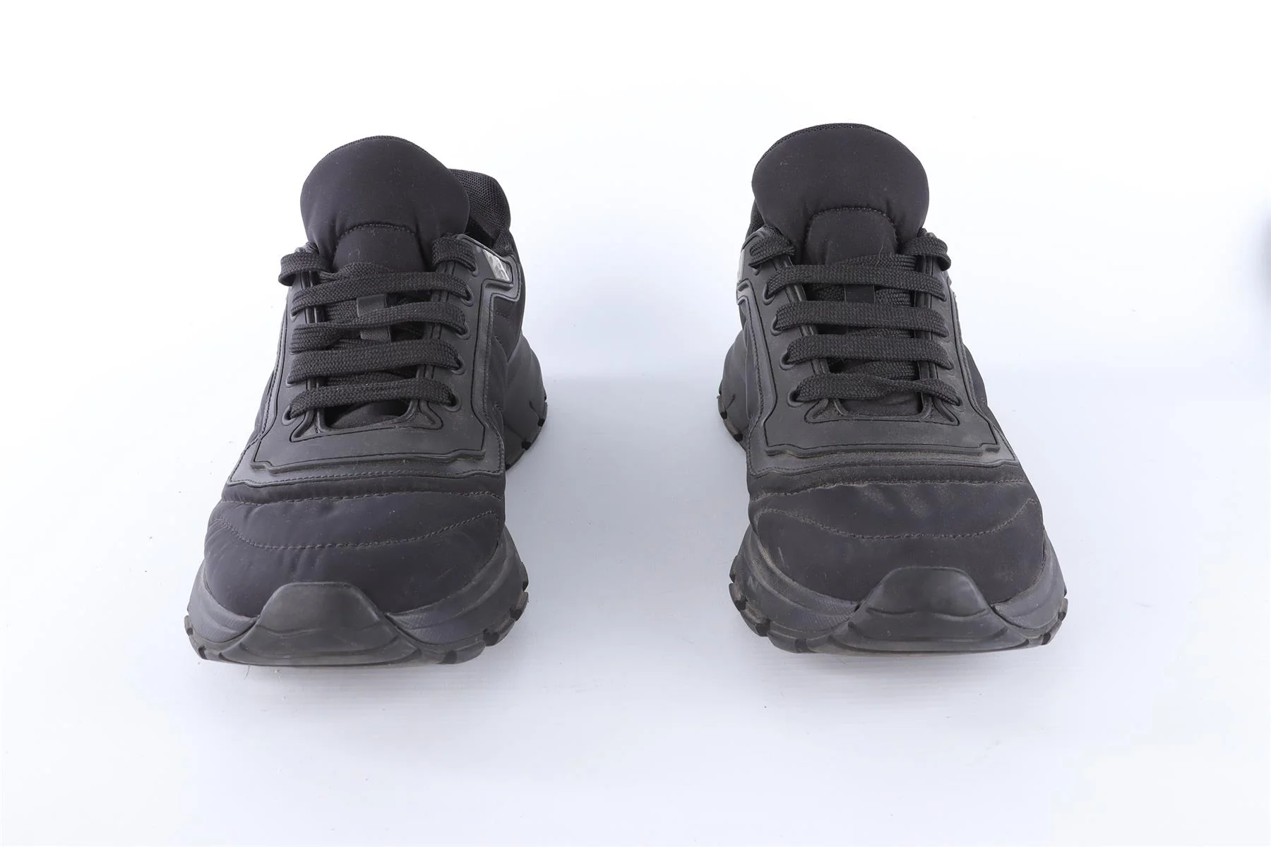 PRADA BLACK MEN'S NYLON SNEAKERS EU 42.5 UK 8.5 US 9.5 - Image 3