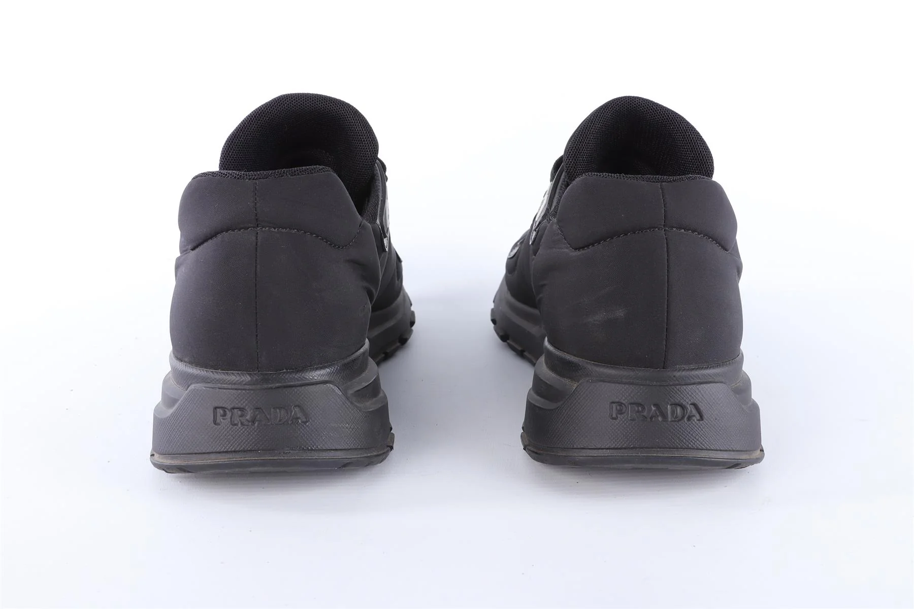 PRADA BLACK MEN'S NYLON SNEAKERS EU 42.5 UK 8.5 US 9.5 - Image 5