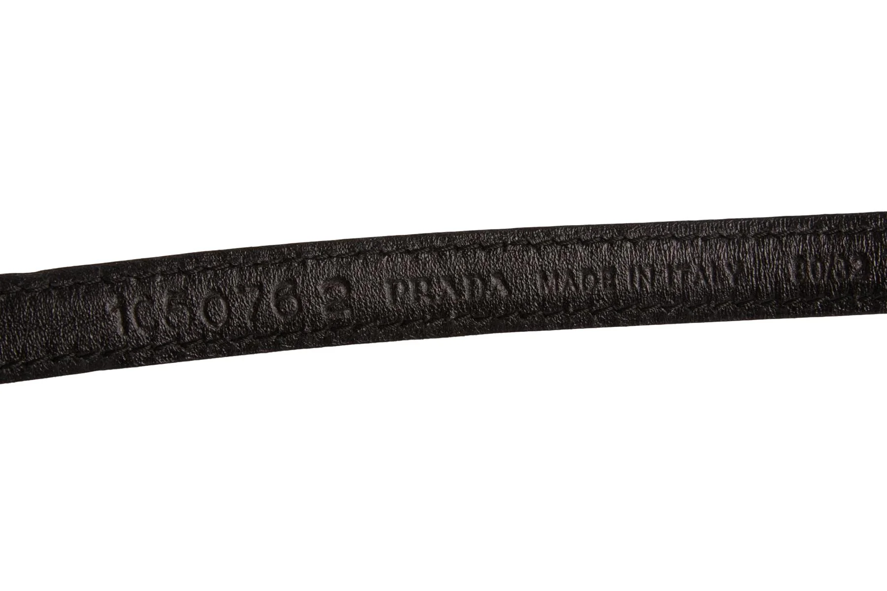 PRADA BLACK PATENT LEATHER WAIST BELT 80CM - Image 5