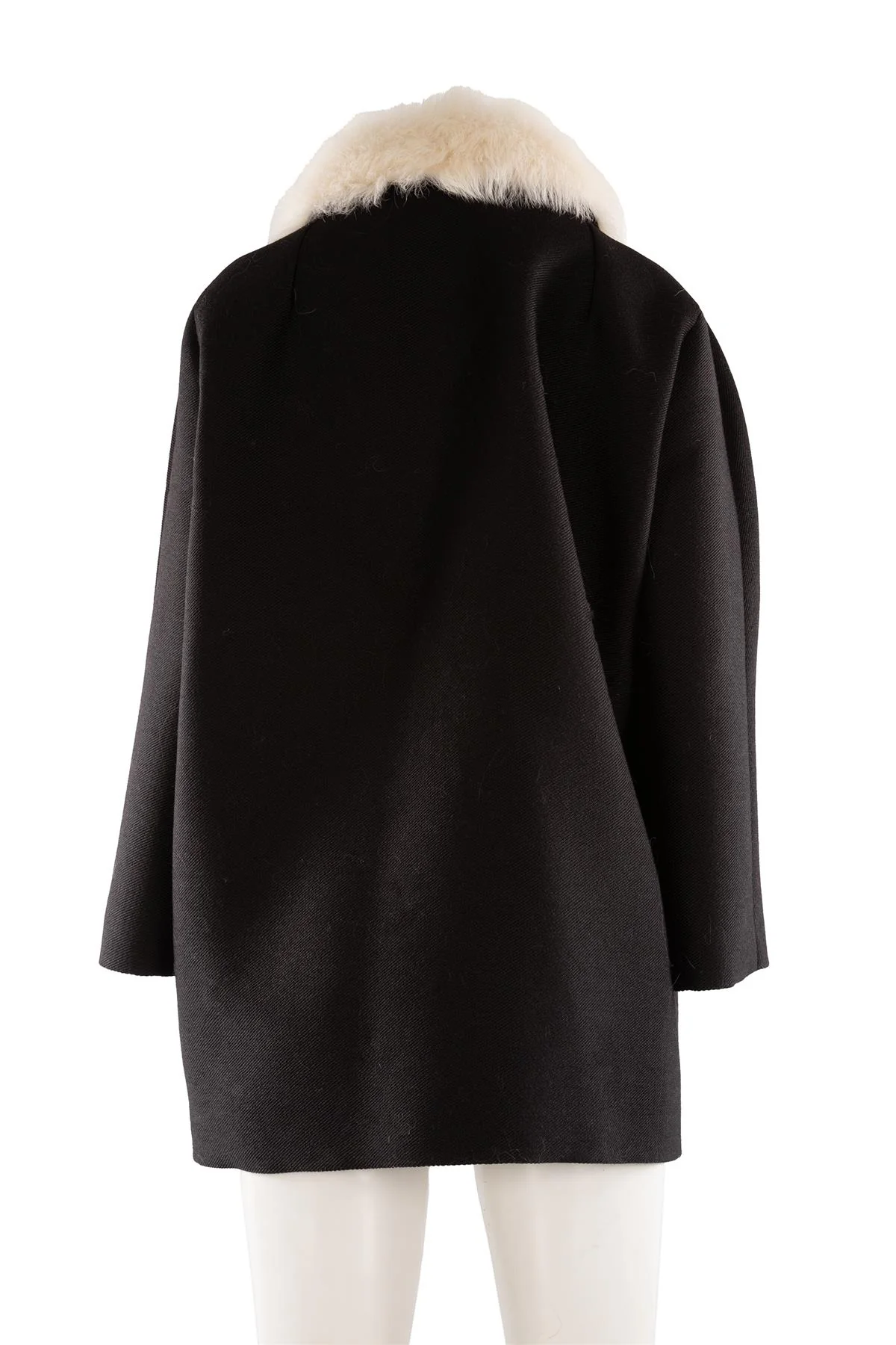 PRADA BLACK WOOL COAT IT 44 UK 12 - Image 4