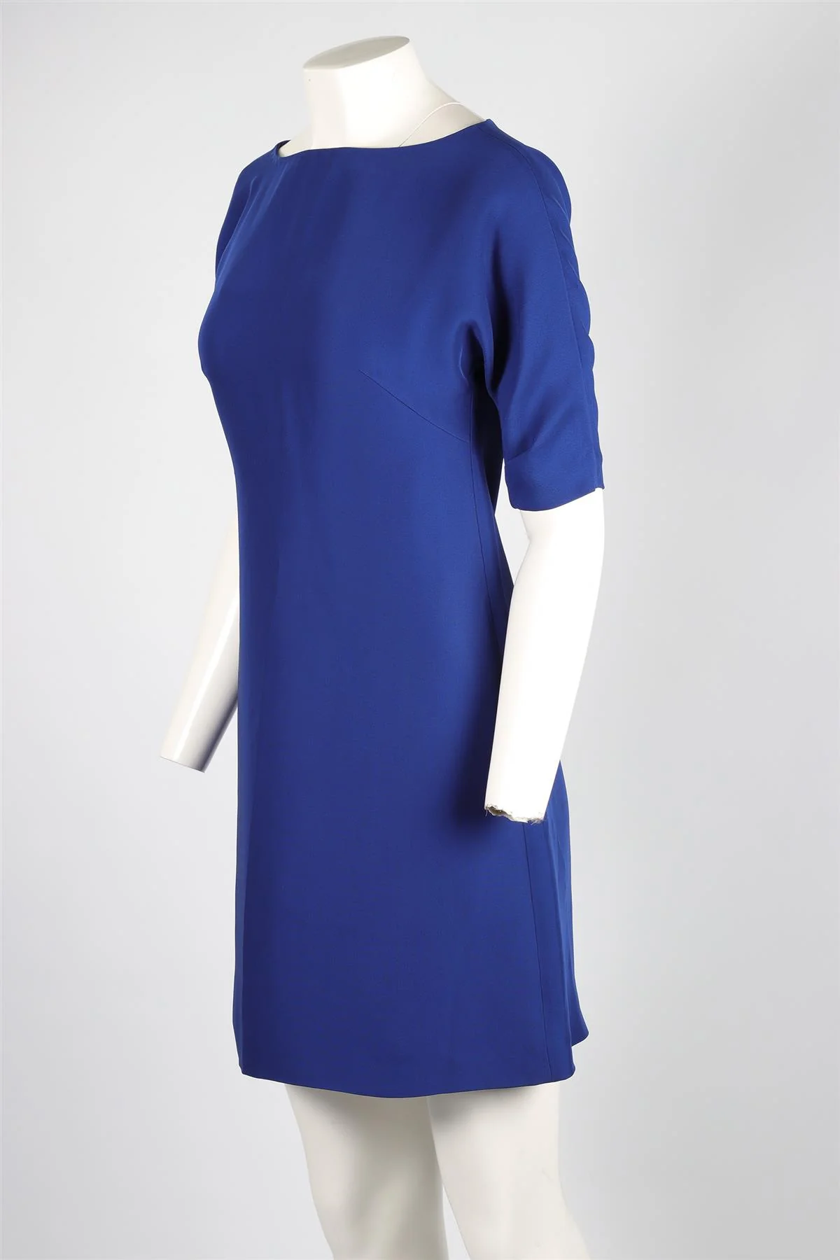 PRADA BLUE CREPE MINI DRESS IT 40 UK 8 - Image 3