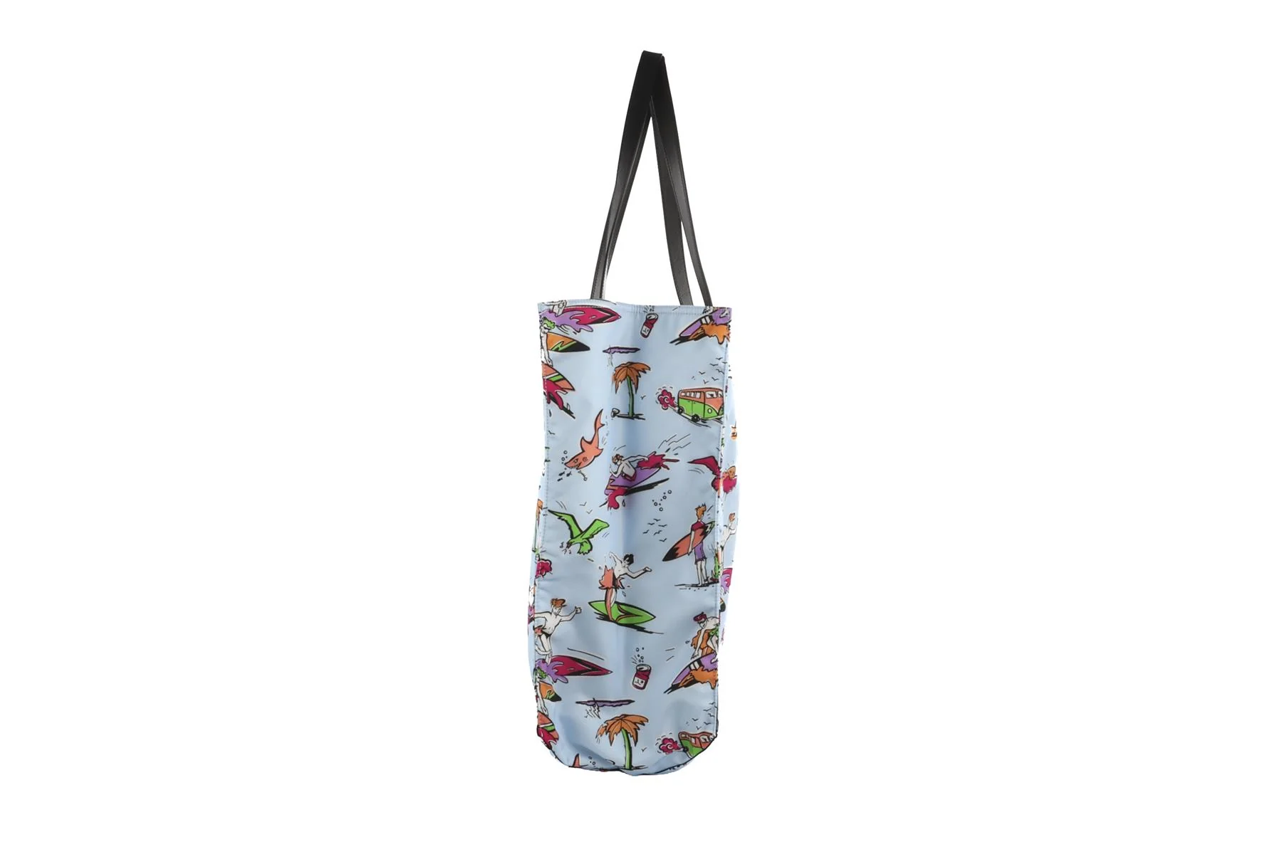 PRADA BLUE SURF NYLON TOTE BAG - Image 5