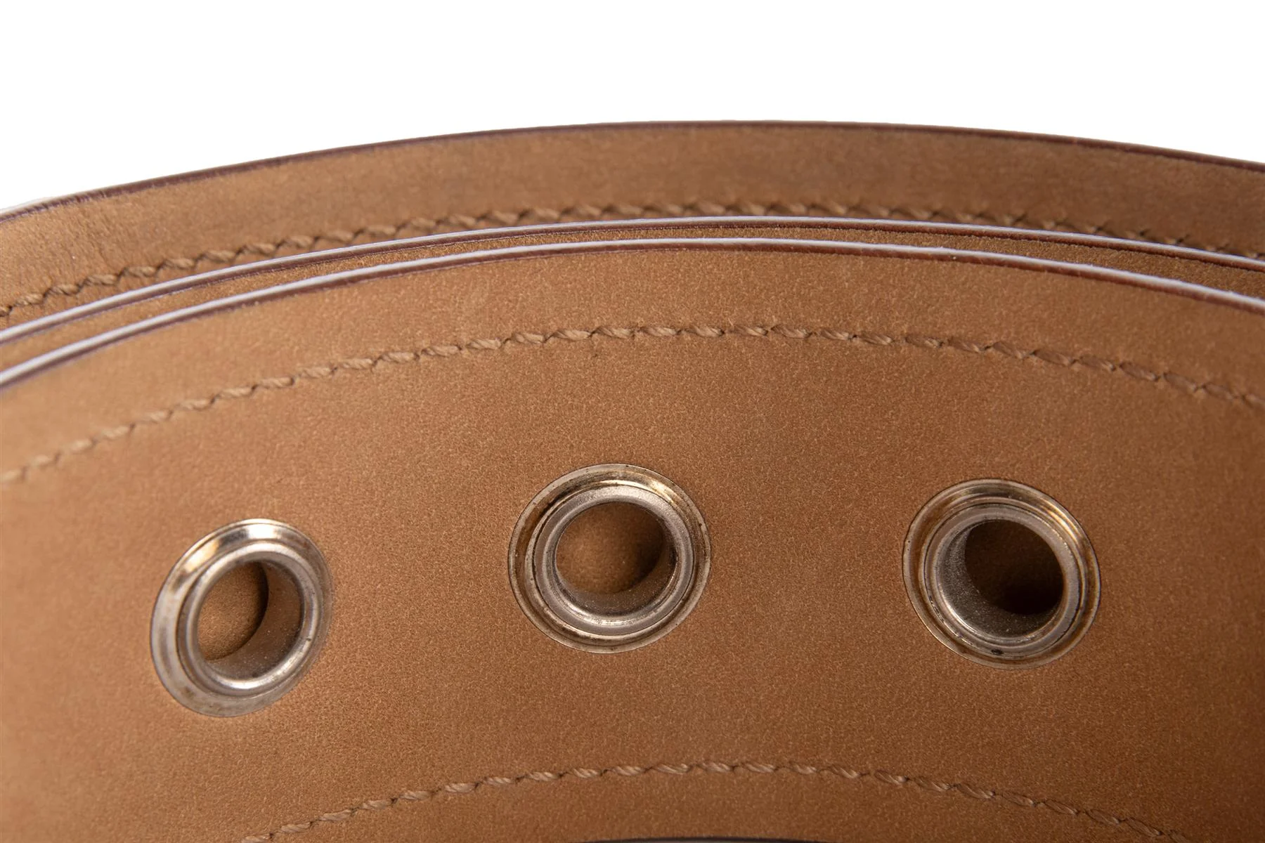 PRADA BRONZE LEATHER BELT 90CM - Image 4