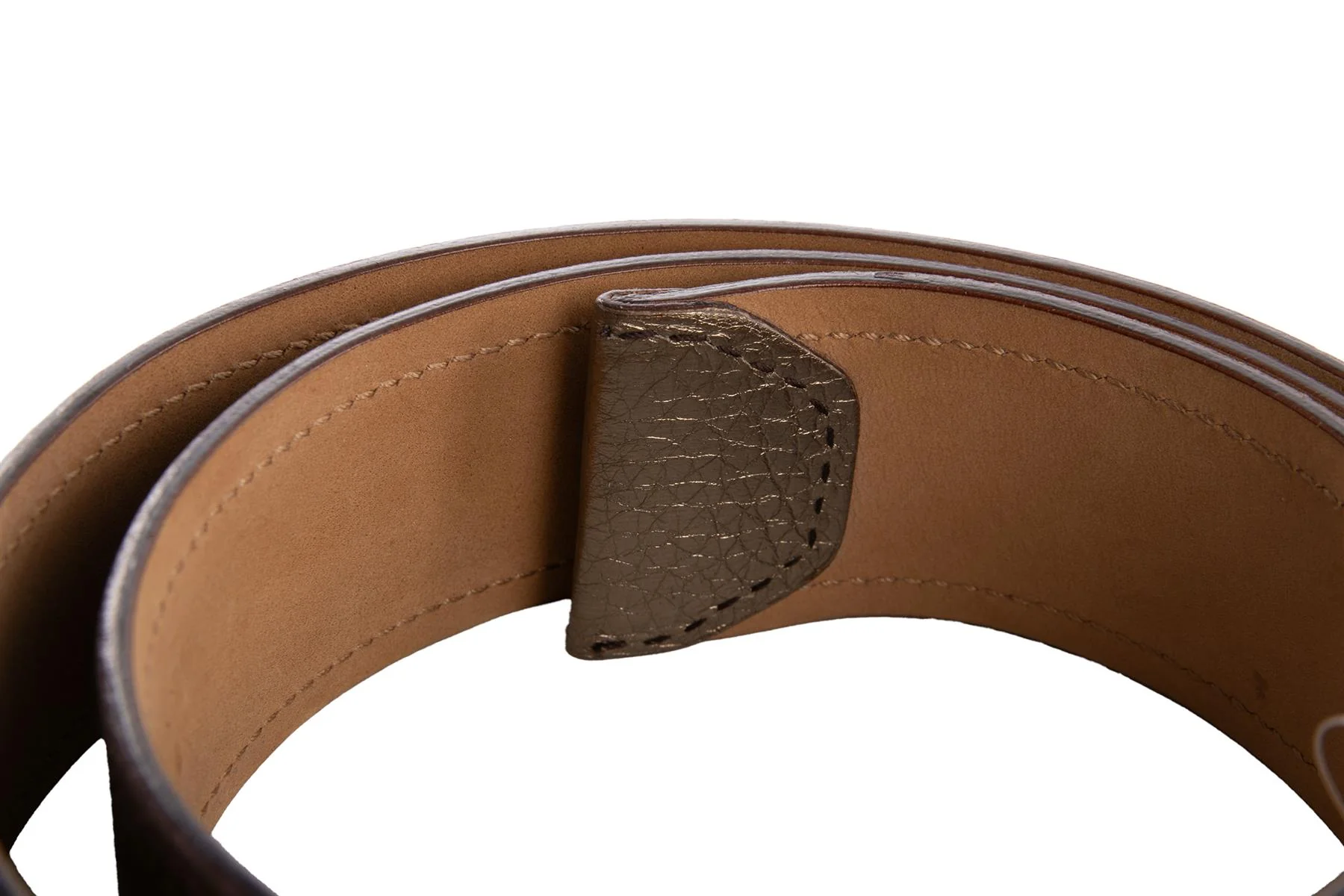 PRADA BRONZE LEATHER BELT 90CM - Image 8