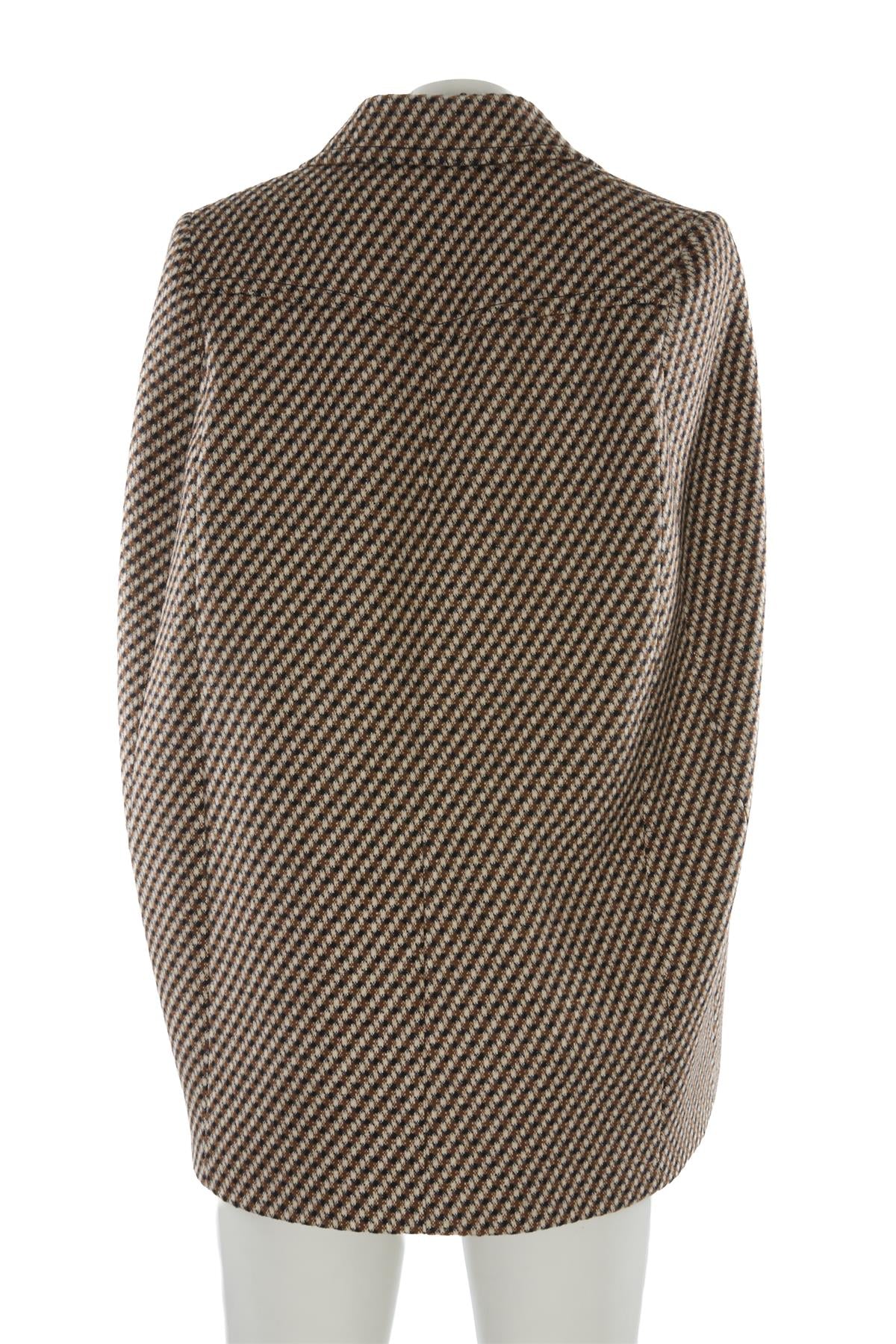 PRADA BROWN 2014 WOOL CAPE IT 40 UK 8 - Image 4