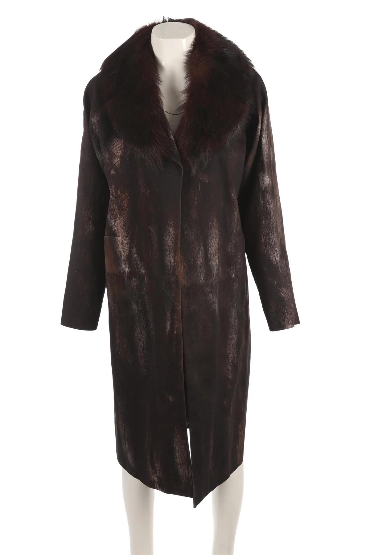 PRADA BROWN COTTON COAT IT 42 UK 10 - Image 2