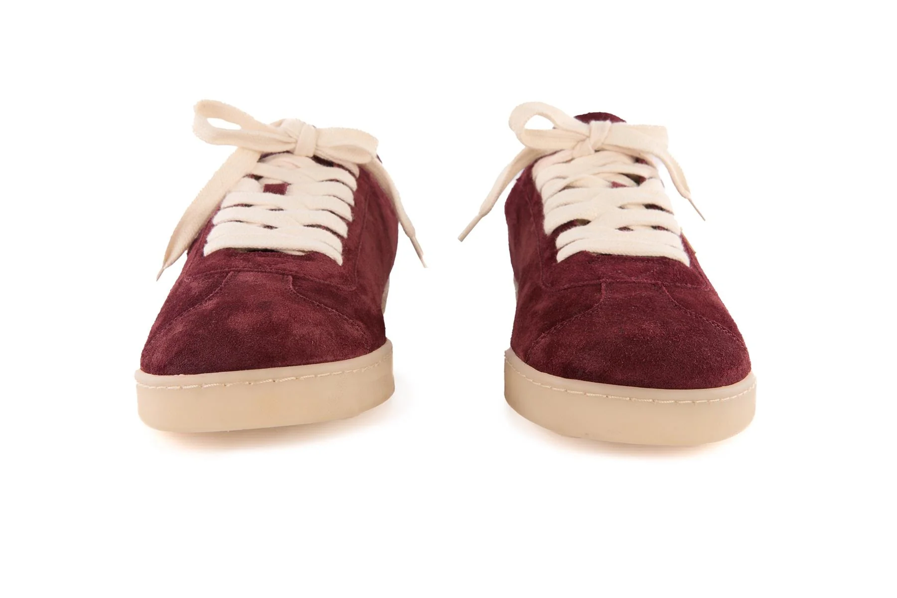 PRADA BURGUNDY MEN'S LANE SUEDE SNEAKERS EU 43.5 UK 9.5 US 10.5 - Image 3
