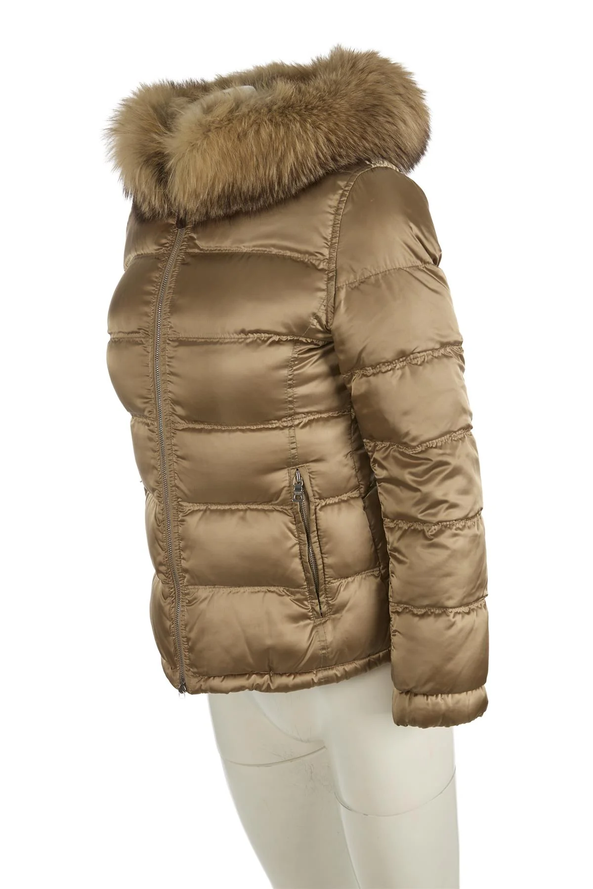 PRADA GOLD PADDED DOWN JACKET IT 38 UK 6 - Image 3
