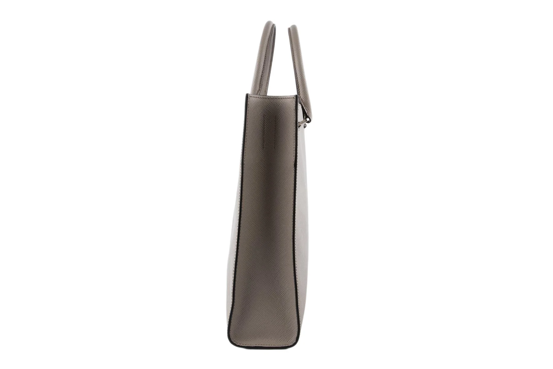 PRADA GREY SAFFIANO LEATHER TOTE BAG - Image 5