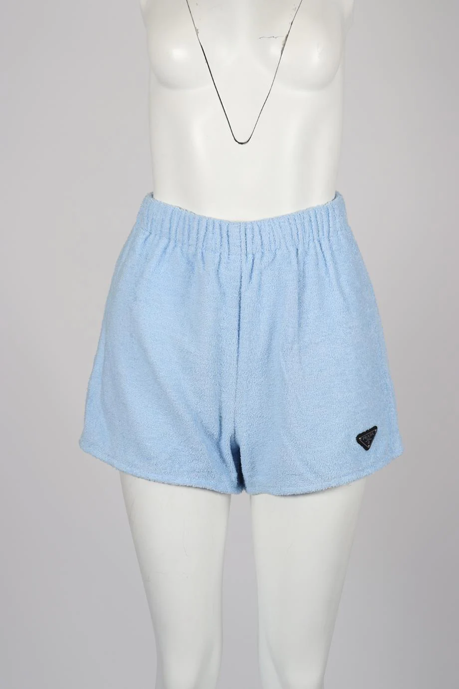 PRADA LOGO DETAILED TERRY CLOTH SHORTS IT 38 UK 6 - Image 2