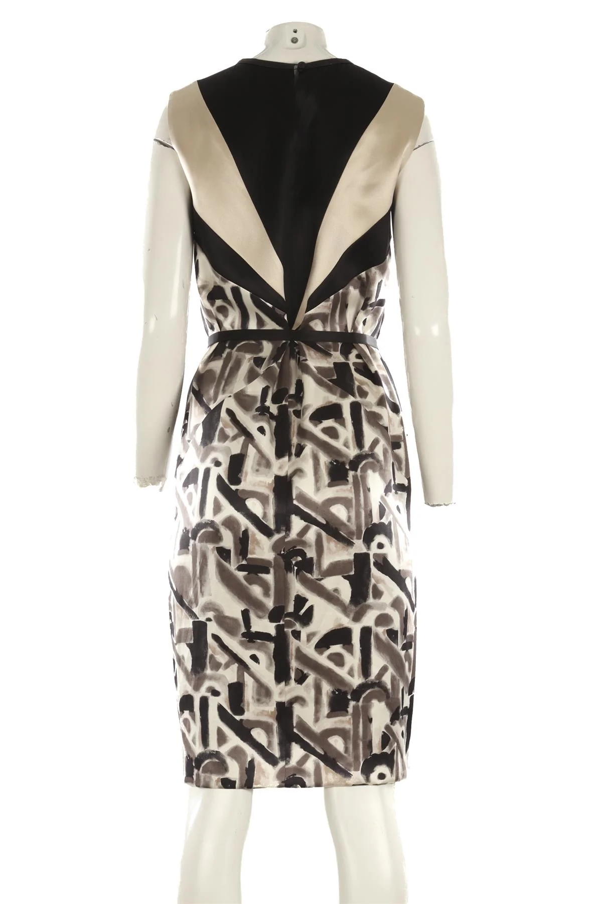 PRADA MULTI SILK MIDI DRESS IT 40 UK 8 - Image 4